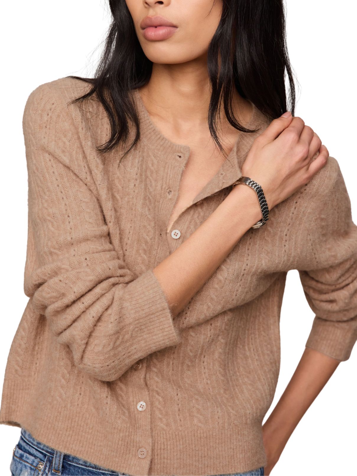 Z Supply Medina Pointelle Cardigan – Macaroon
