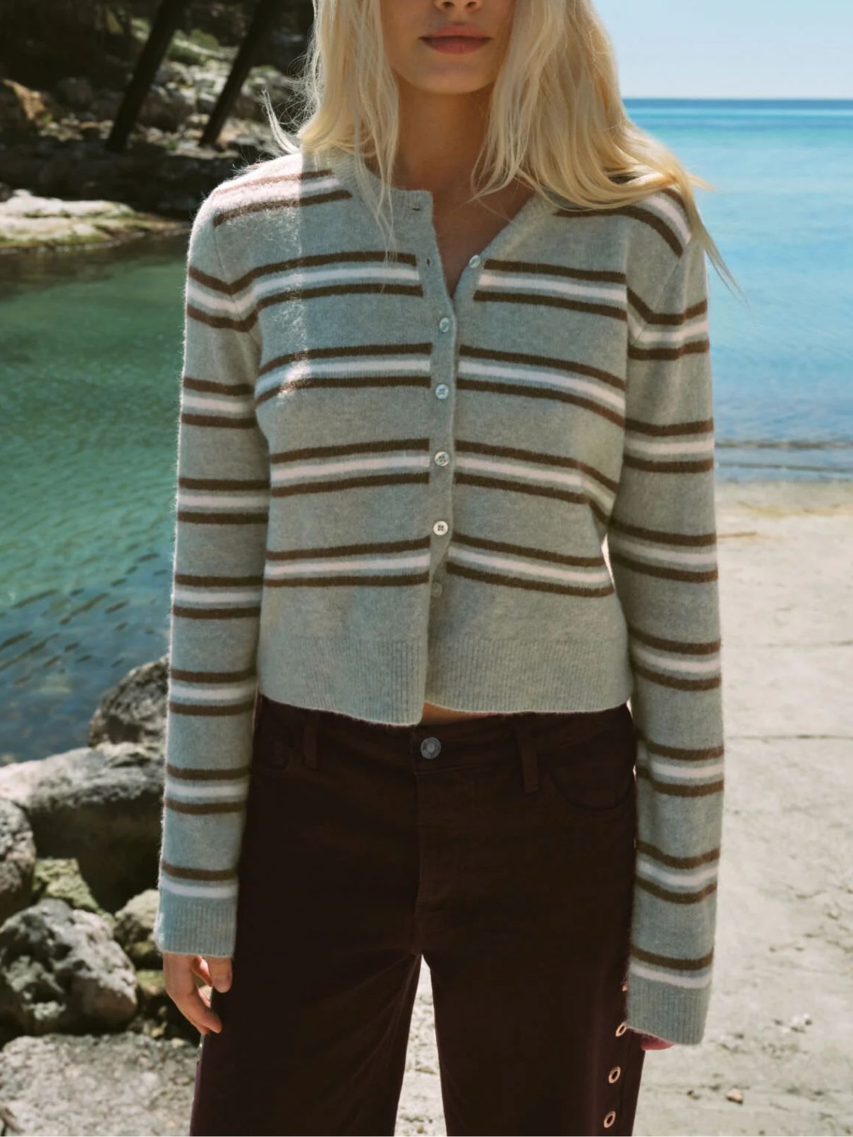 Z Supply Medina Stripe Cardigan – Aqua Cloud