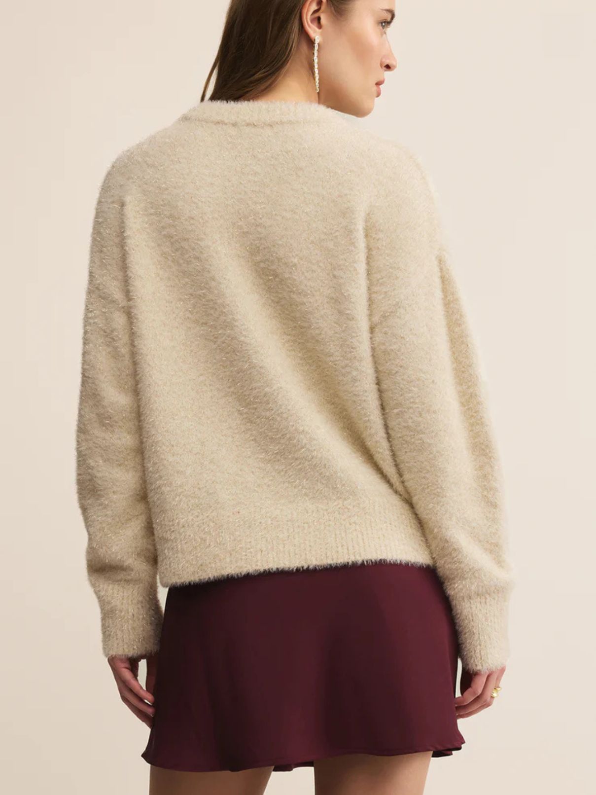 Z Supply Merry Gold Sweater in Warm White
