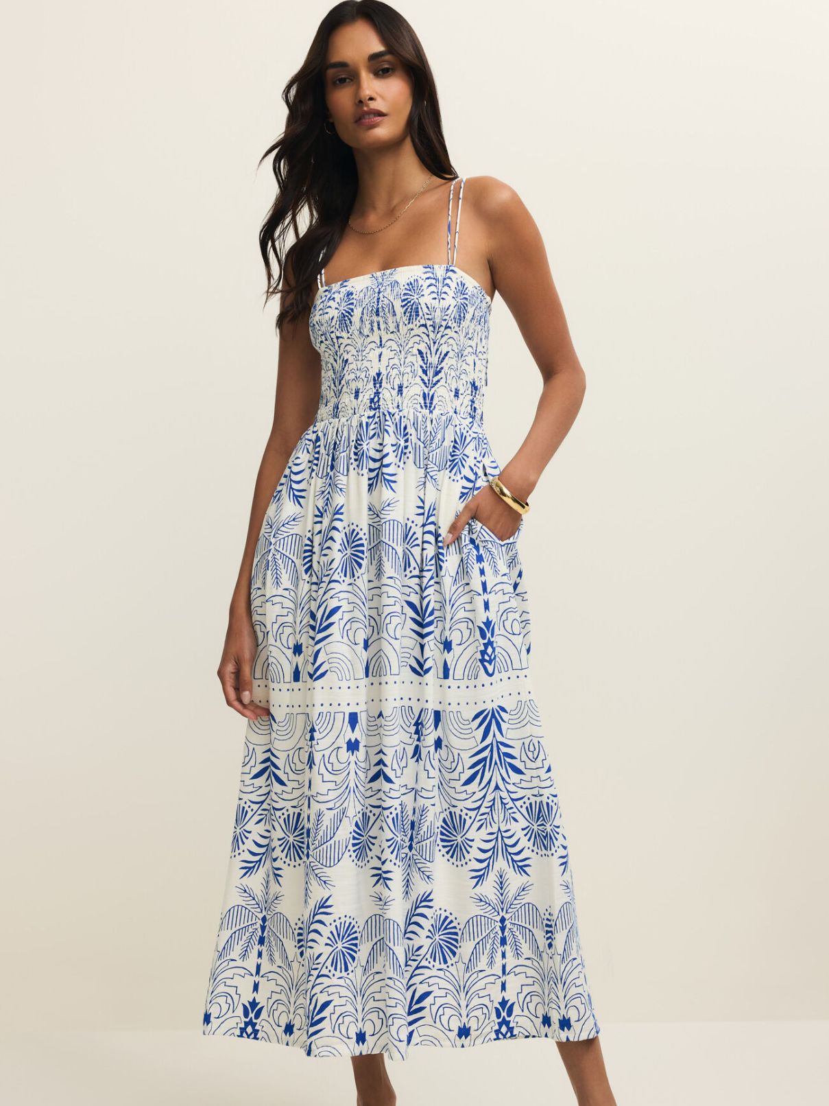 Z Supply Nadine Palm Maxi in Nautical