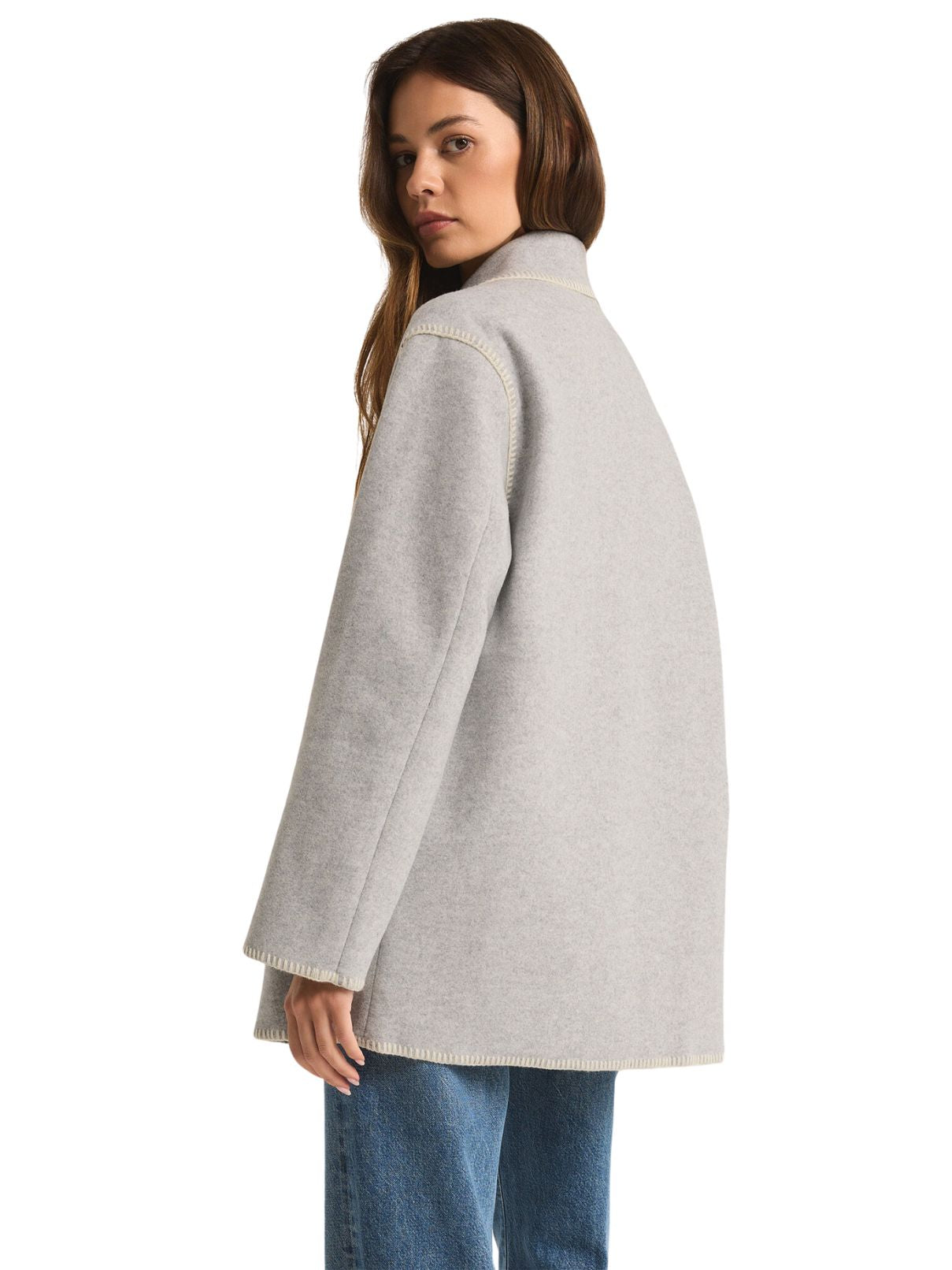 Z Supply Olivia Whipstitch in Heather Grey