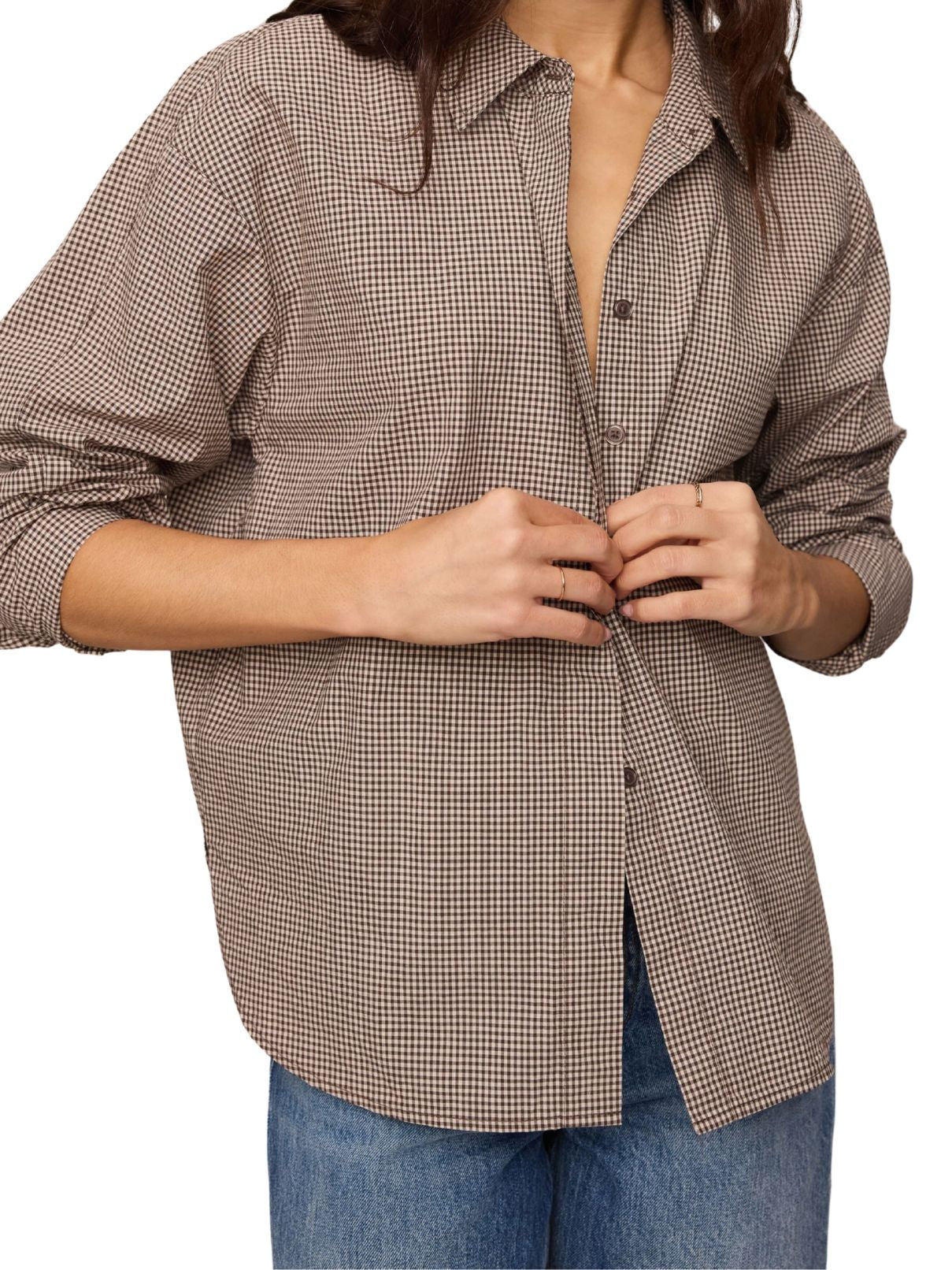 Z Supply On Duty Gingham Button Up Shirt