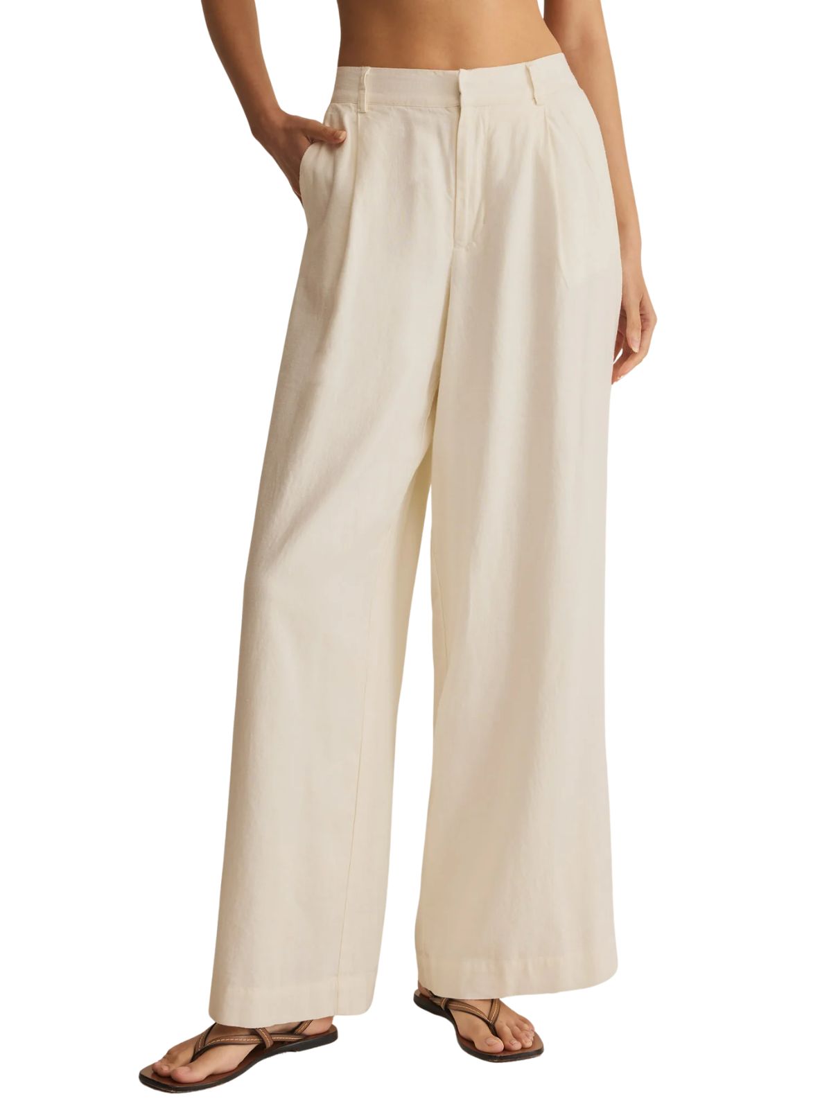 Z Supply Overlook Linen Pant in Cloud