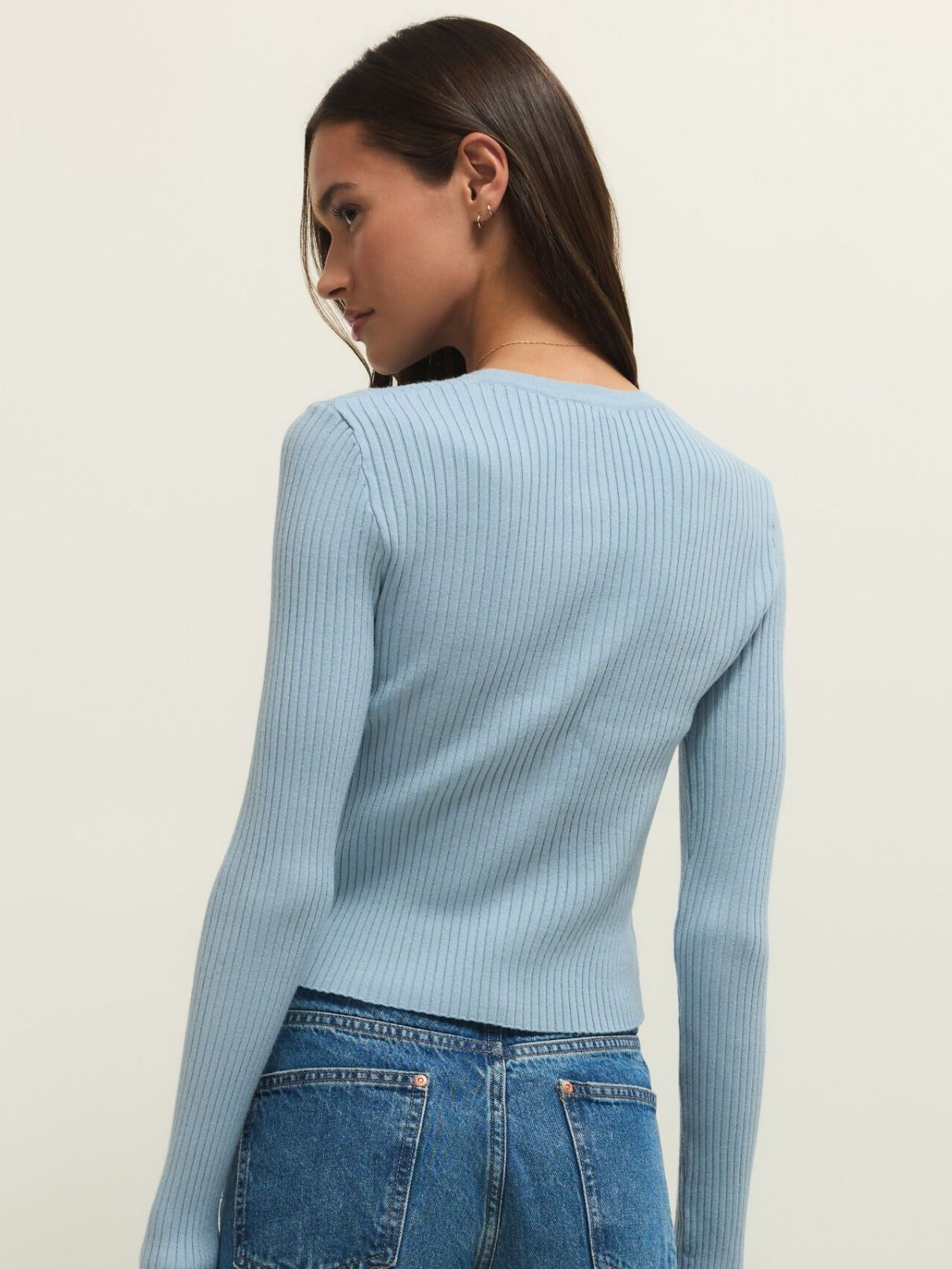 Z Supply Patrice Rib Cardi in Coast