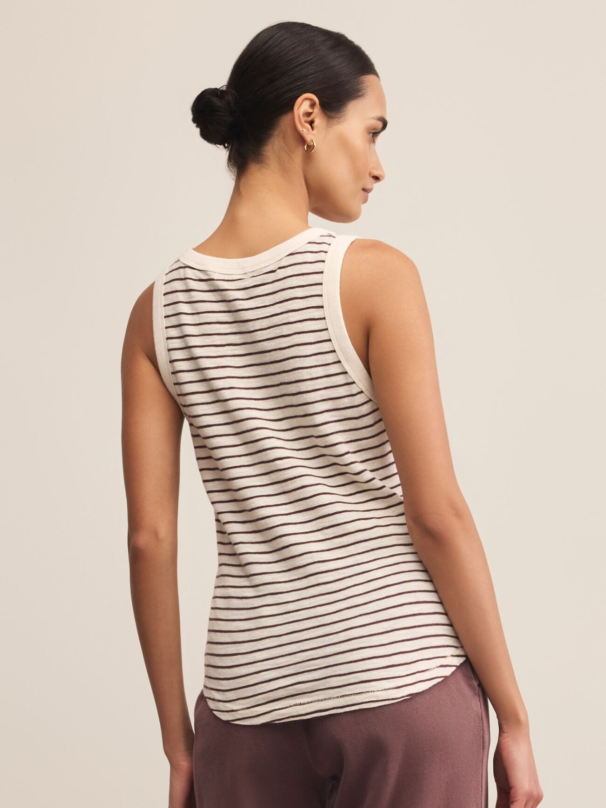 Z Supply Perfect Striped Tank in Sandlewood