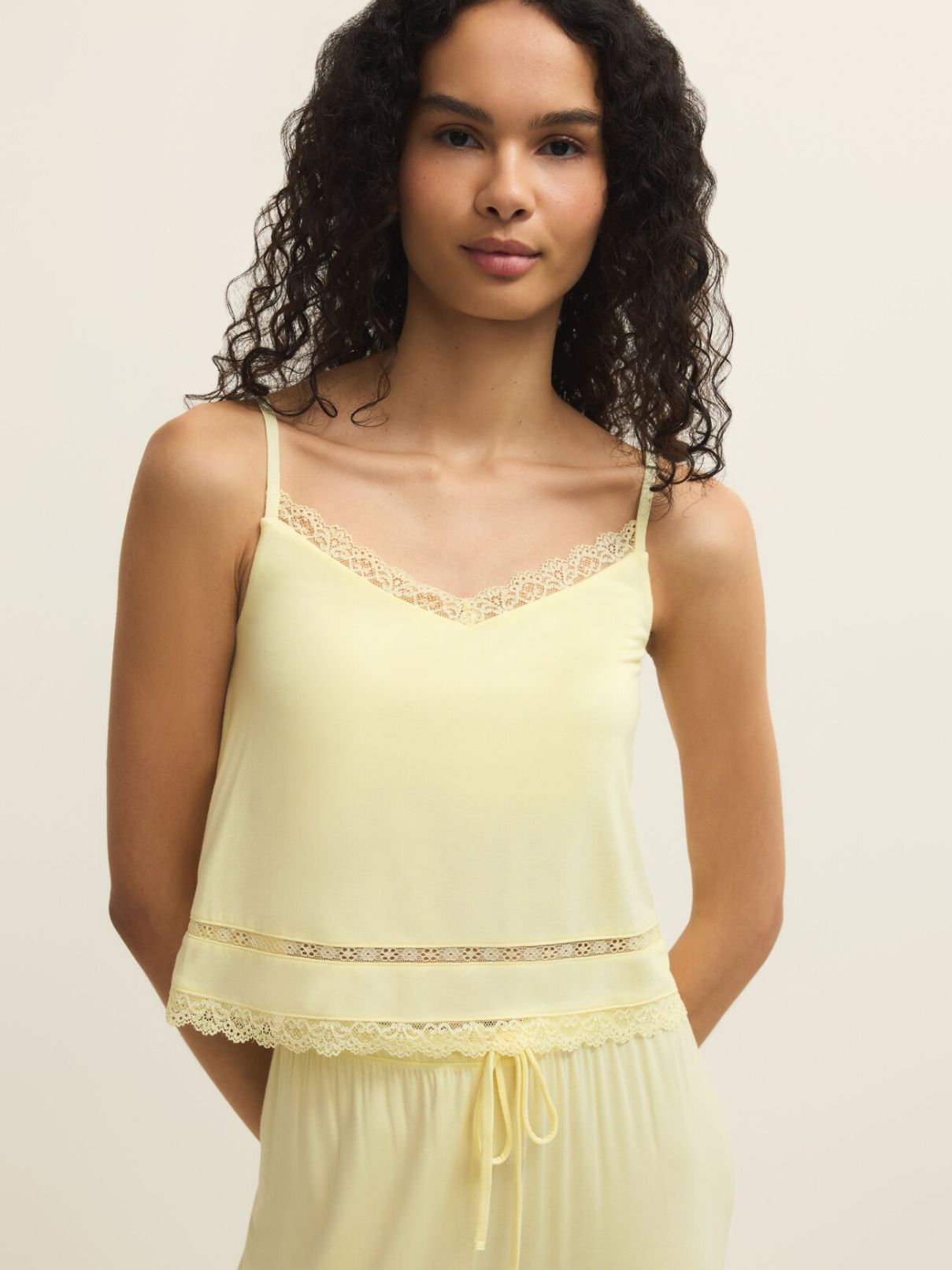 Z Supply Pj Set Crochet Cami and Pant in Pineapple