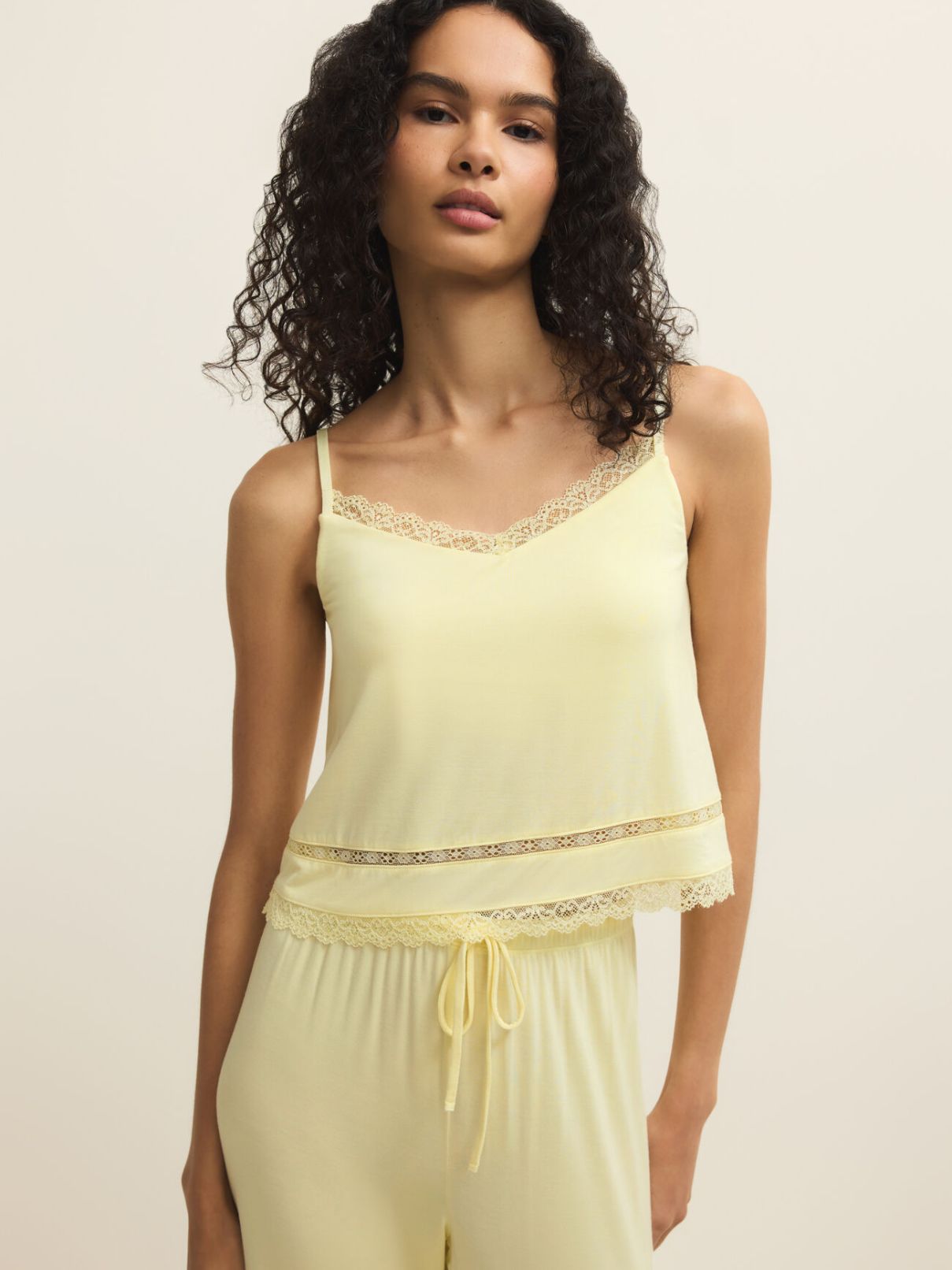 Z Supply Pj Set Crochet Cami and Pant in Pineapple