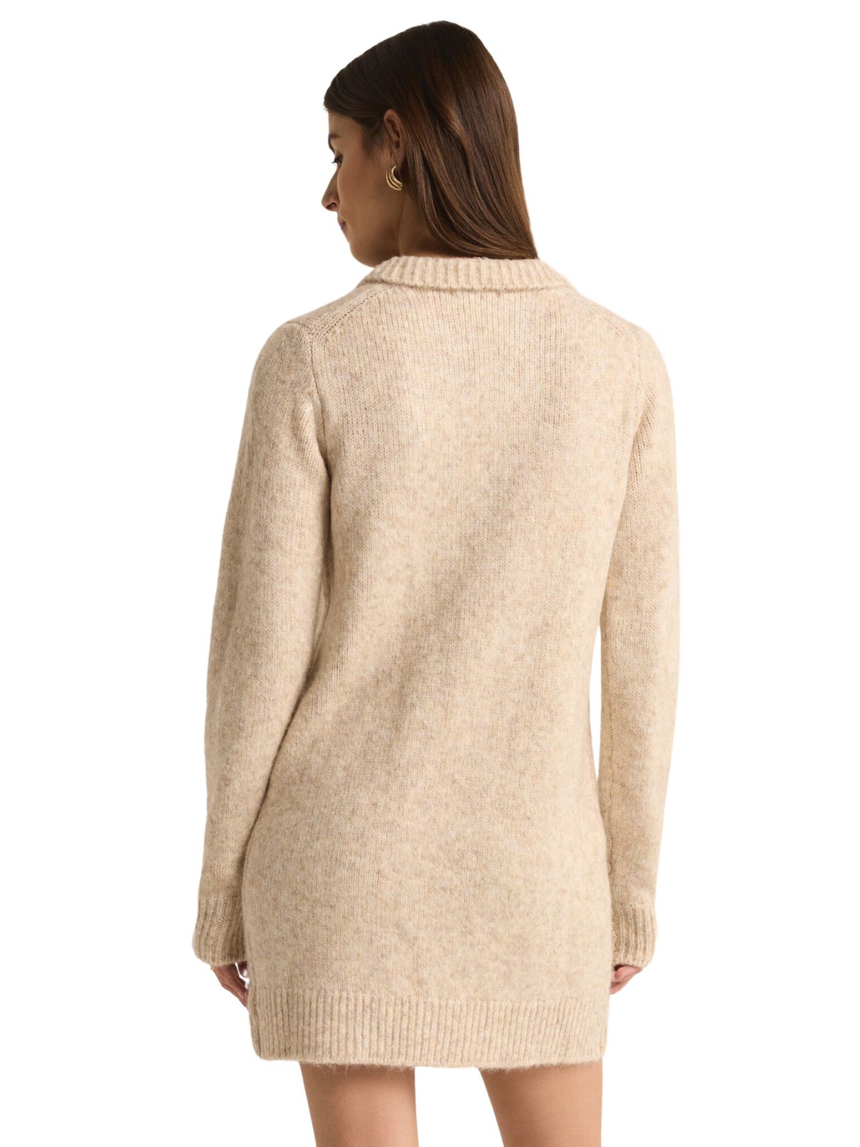 Z Supply Redford Sweater Dress in Lt Oat