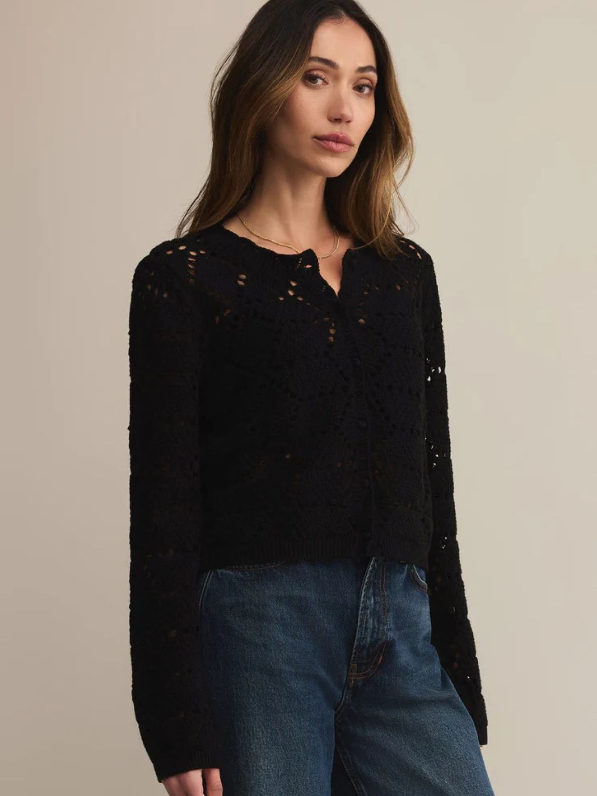 Z Supply Rosalyn Cardigan in Black