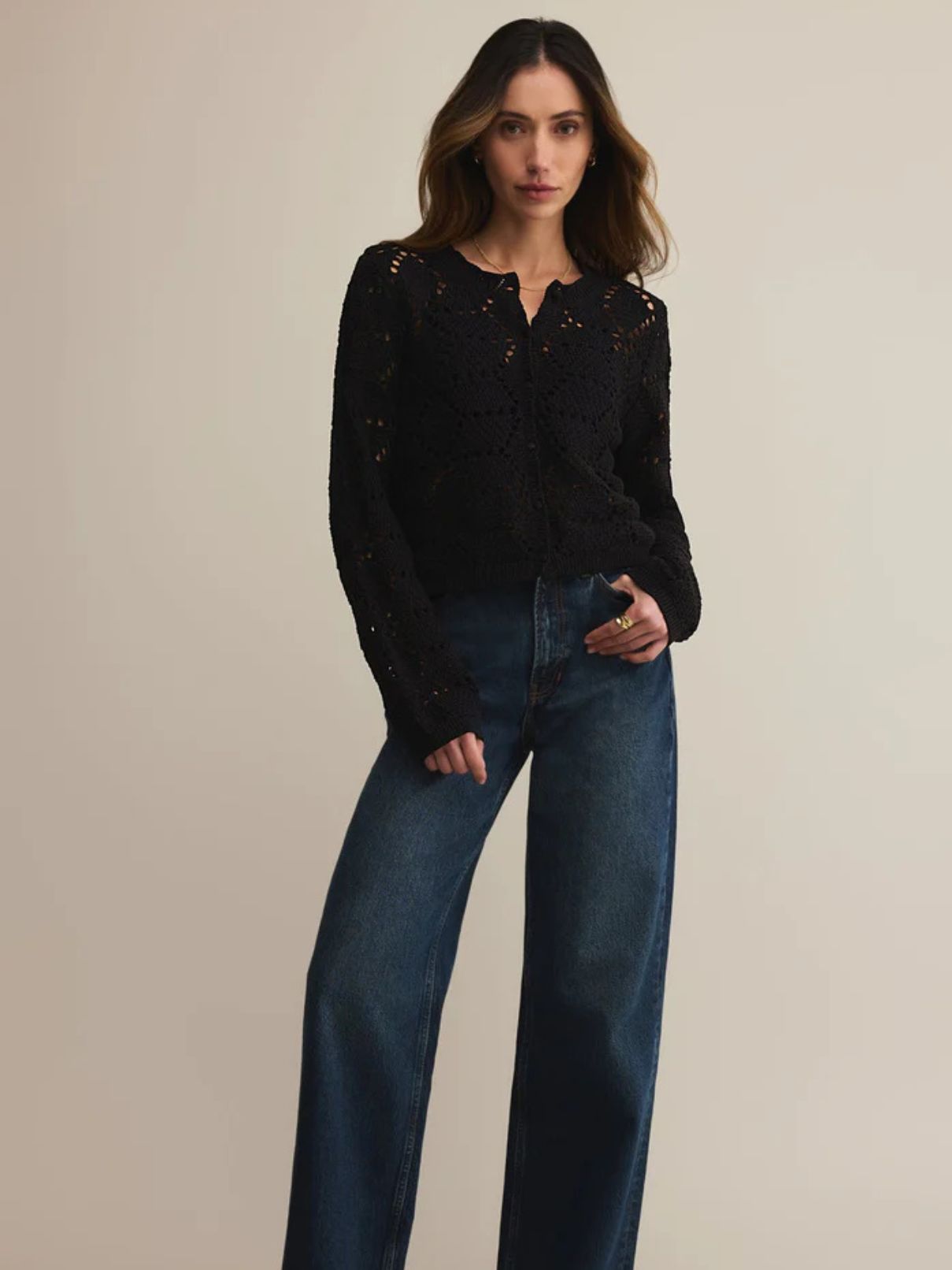Z Supply Rosalyn Cardigan in Black