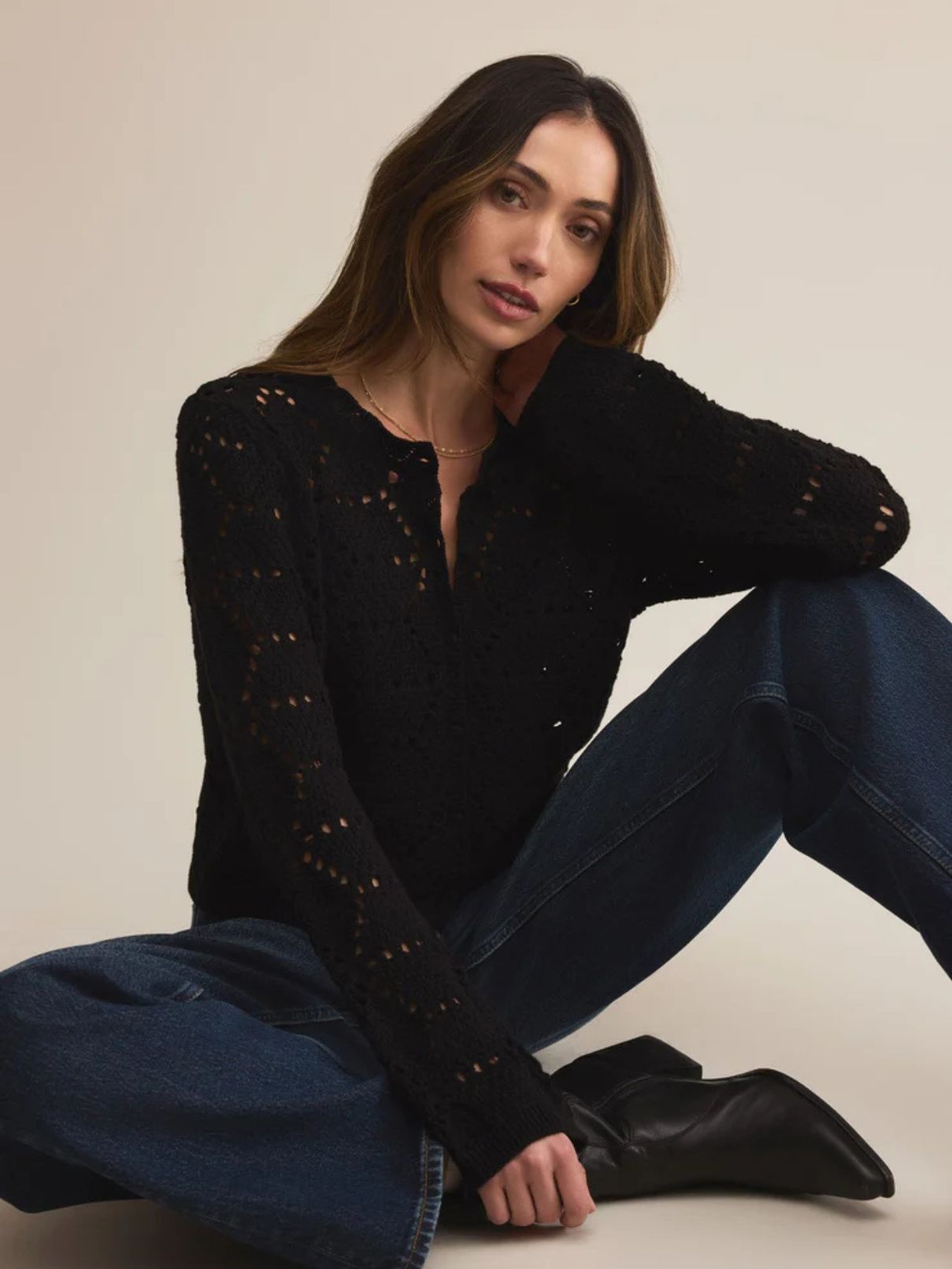 Z Supply Rosalyn Cardigan in Black