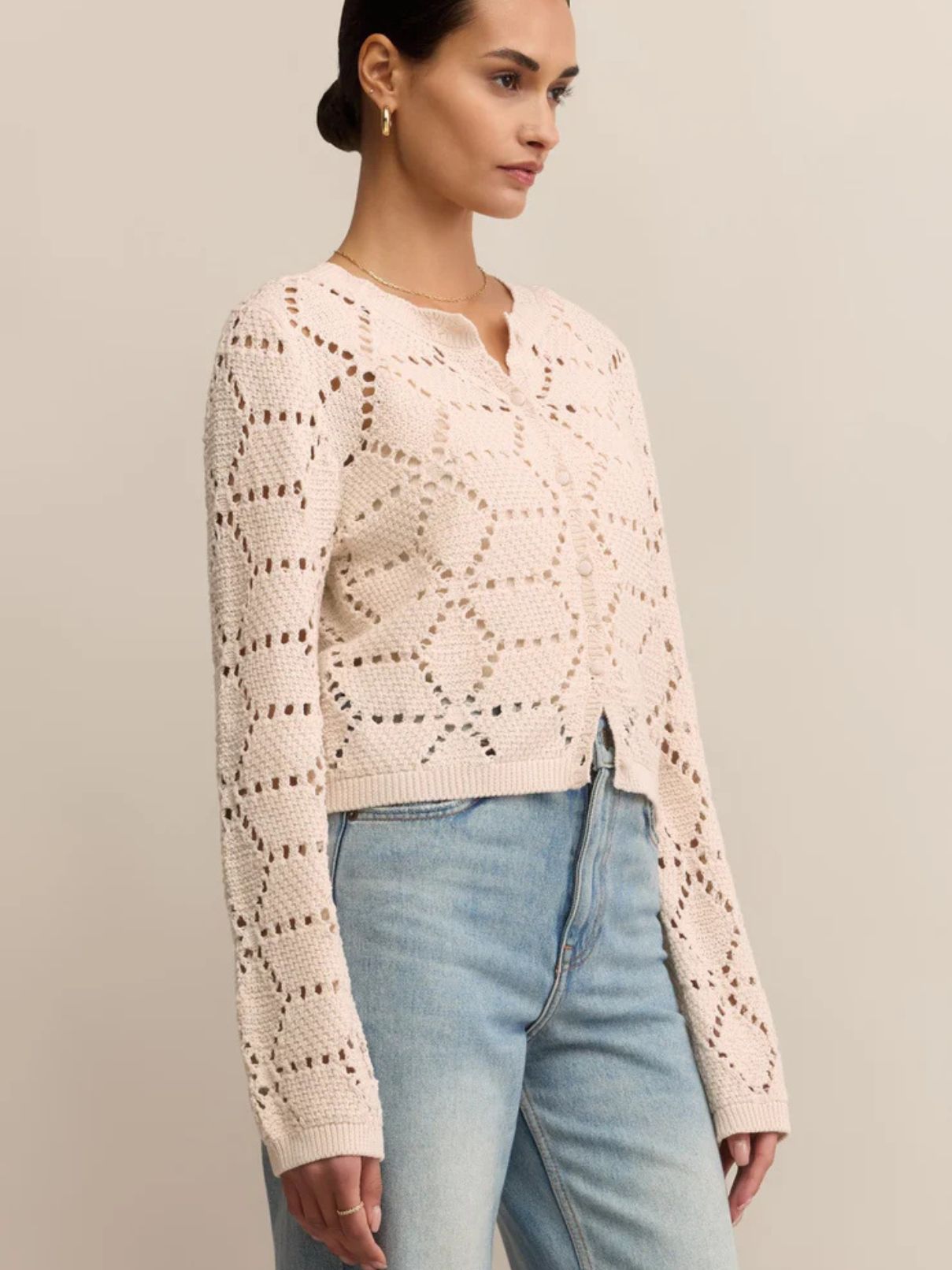 Z Supply Rosalyn Cardigan in Crystal