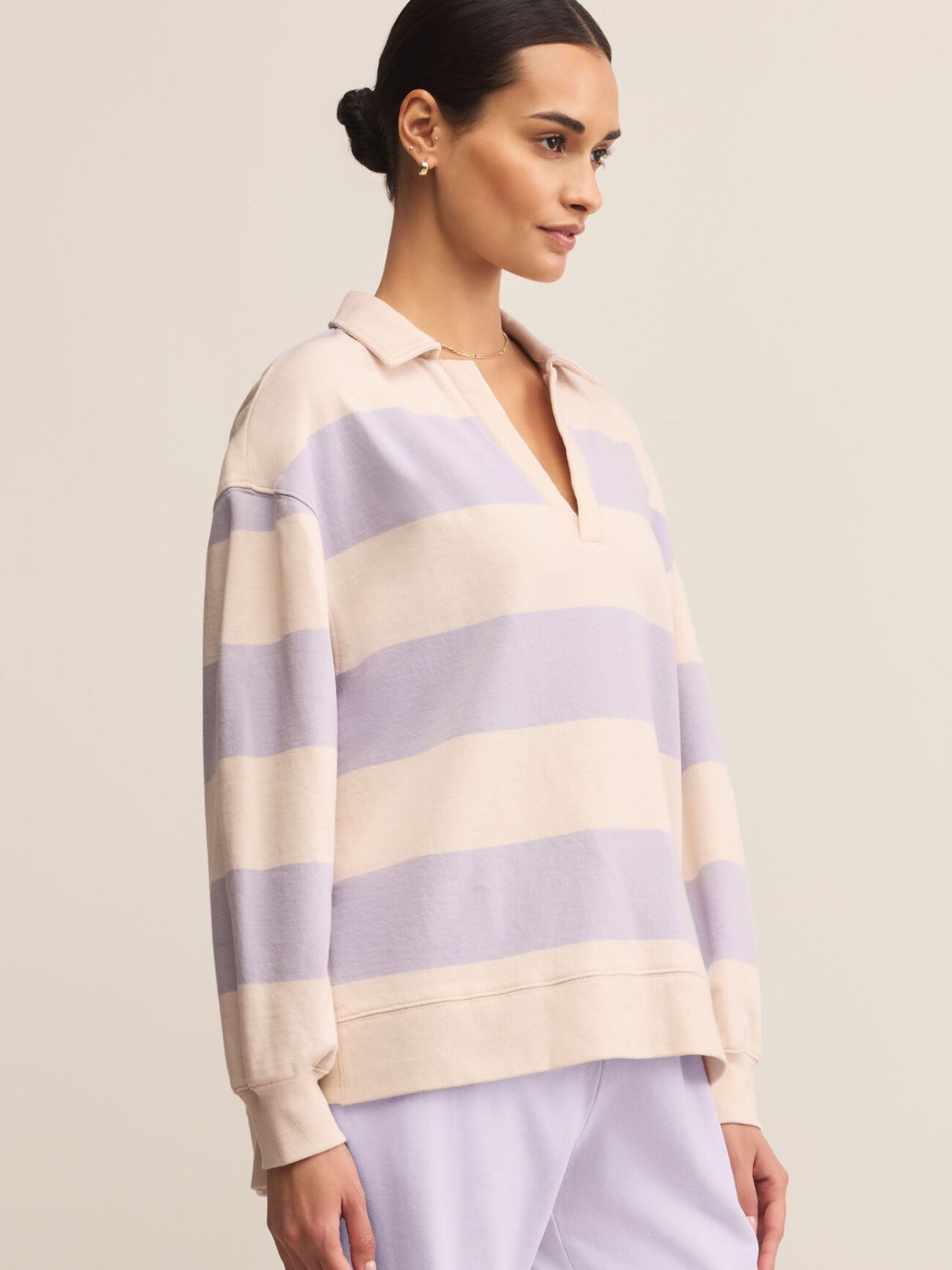 Z Supply Rugby Henley Lavender Ice