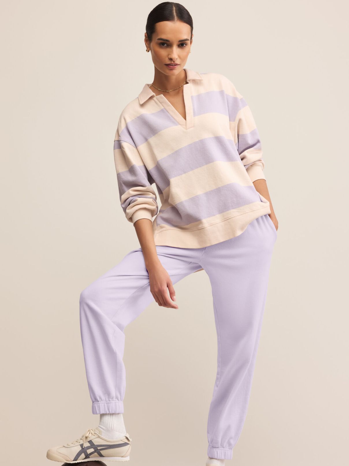 Z Supply Rugby Henley Lavender Ice