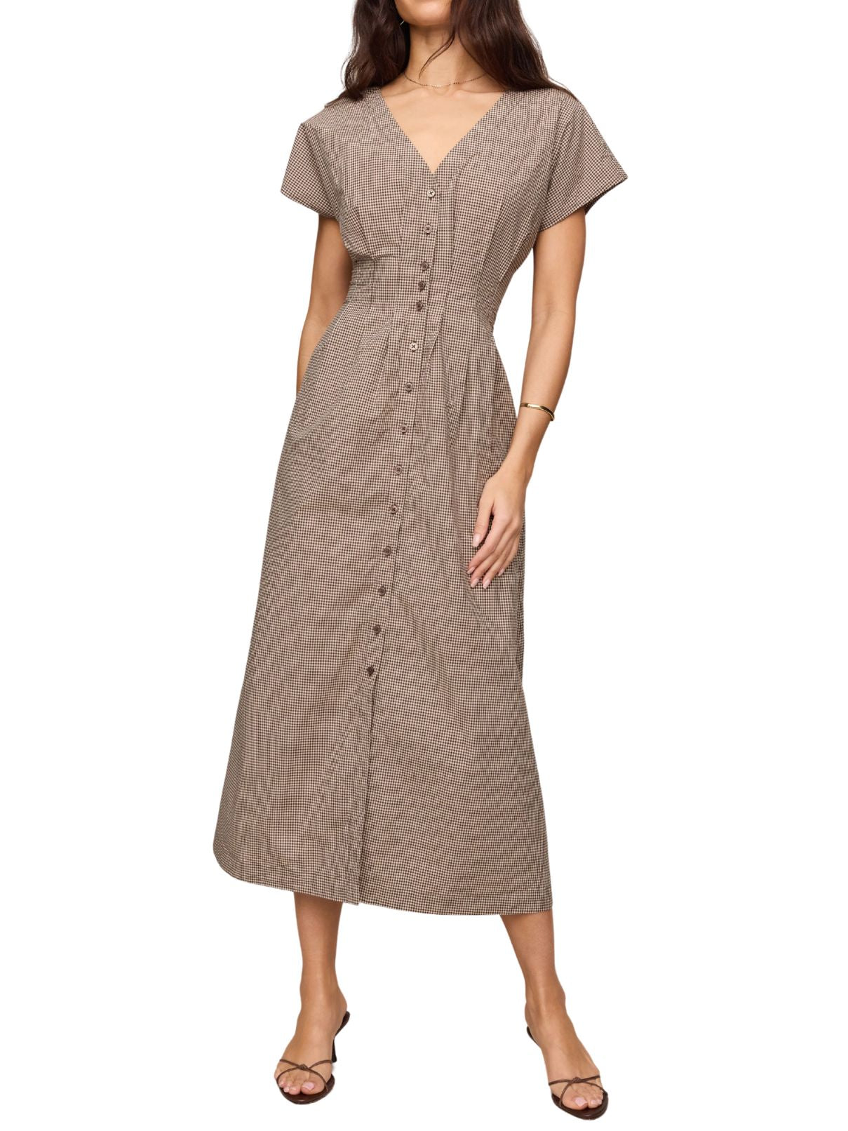 Z Supply Sanna Gingham Maxi Dress – Dark Chocolate
