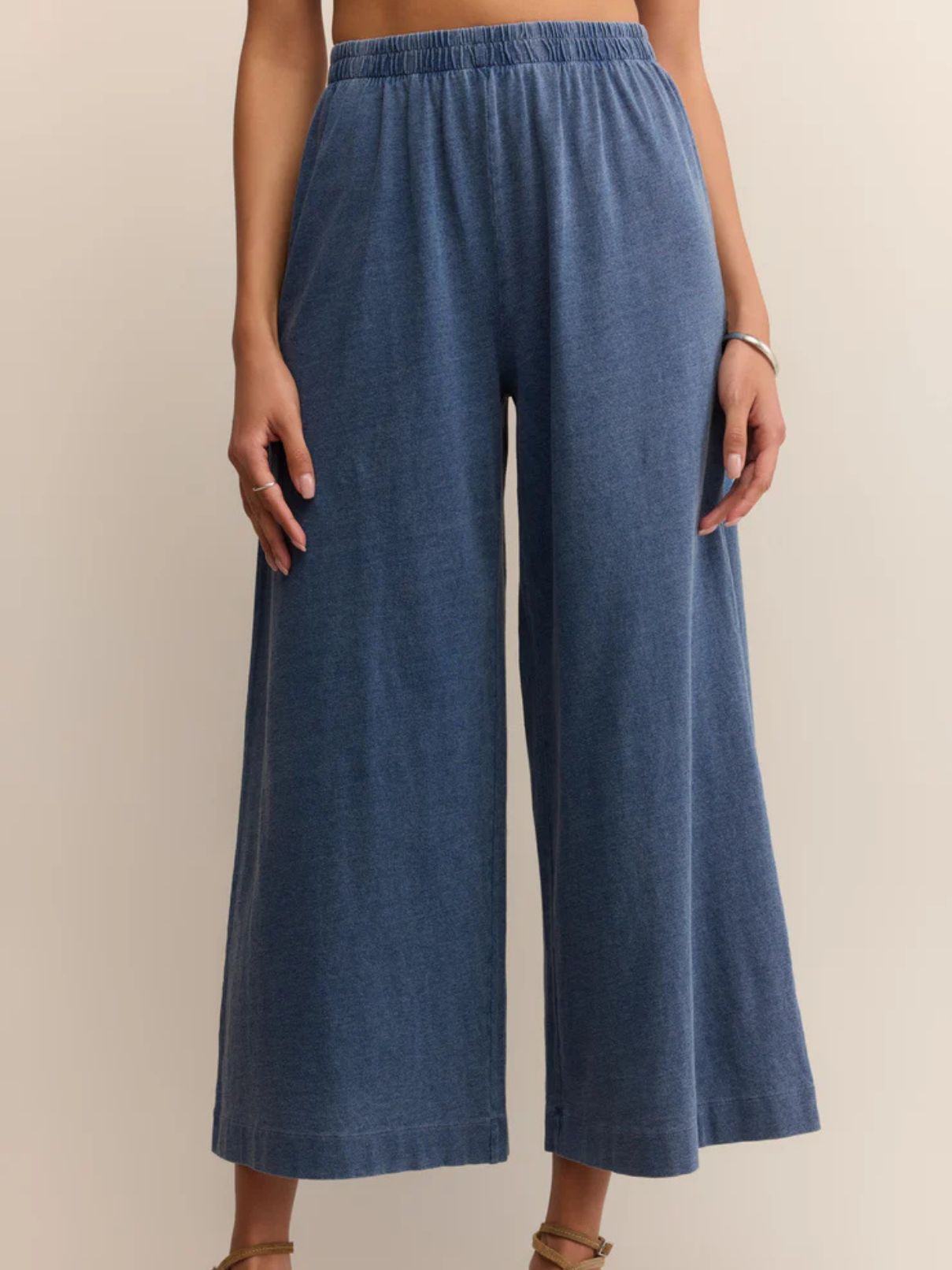 Z Supply Scout Jersey Denim Pant in Vintage Indigo