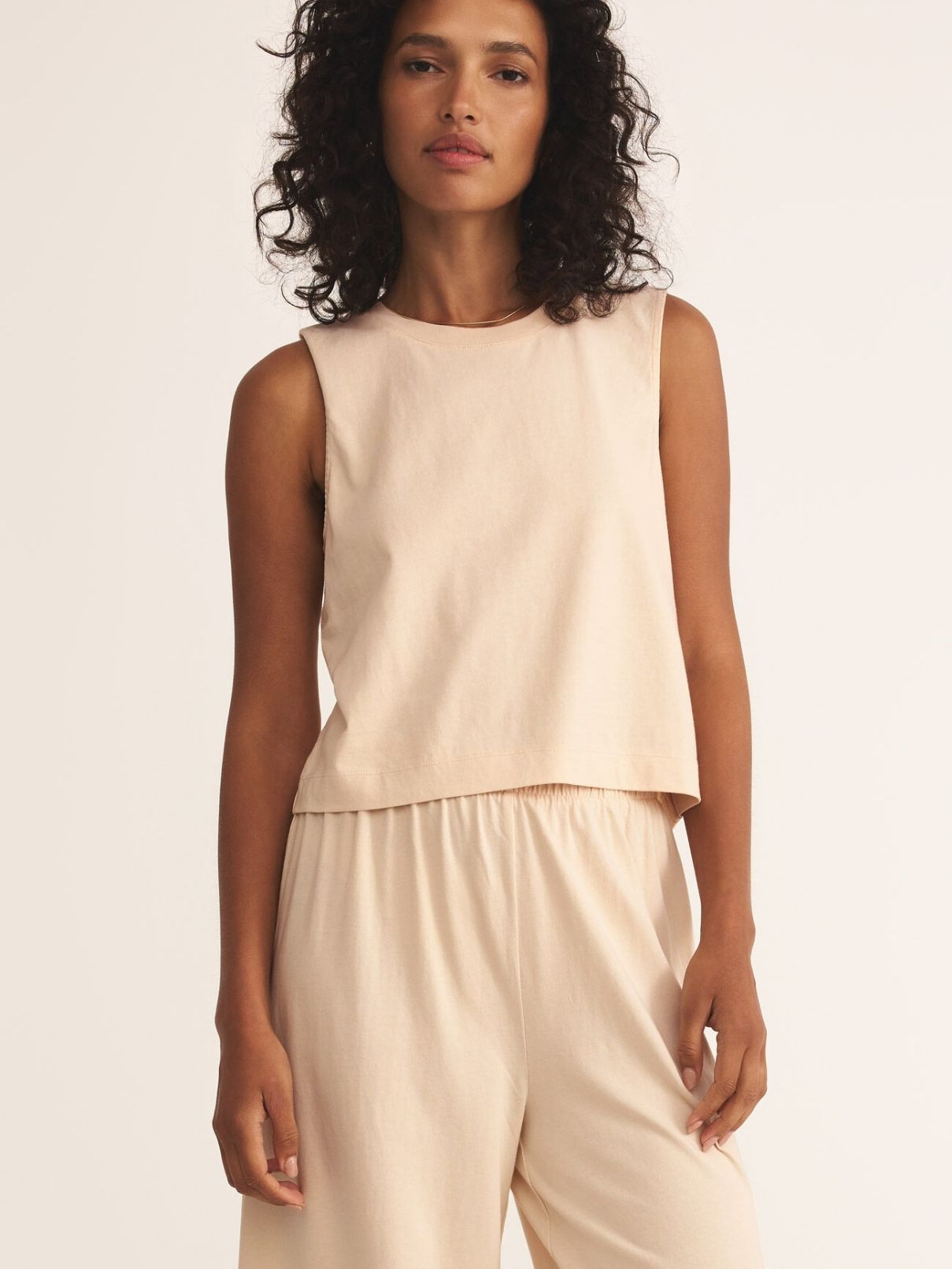 Z Supply Scout Jersey Flare in Panna Cotta