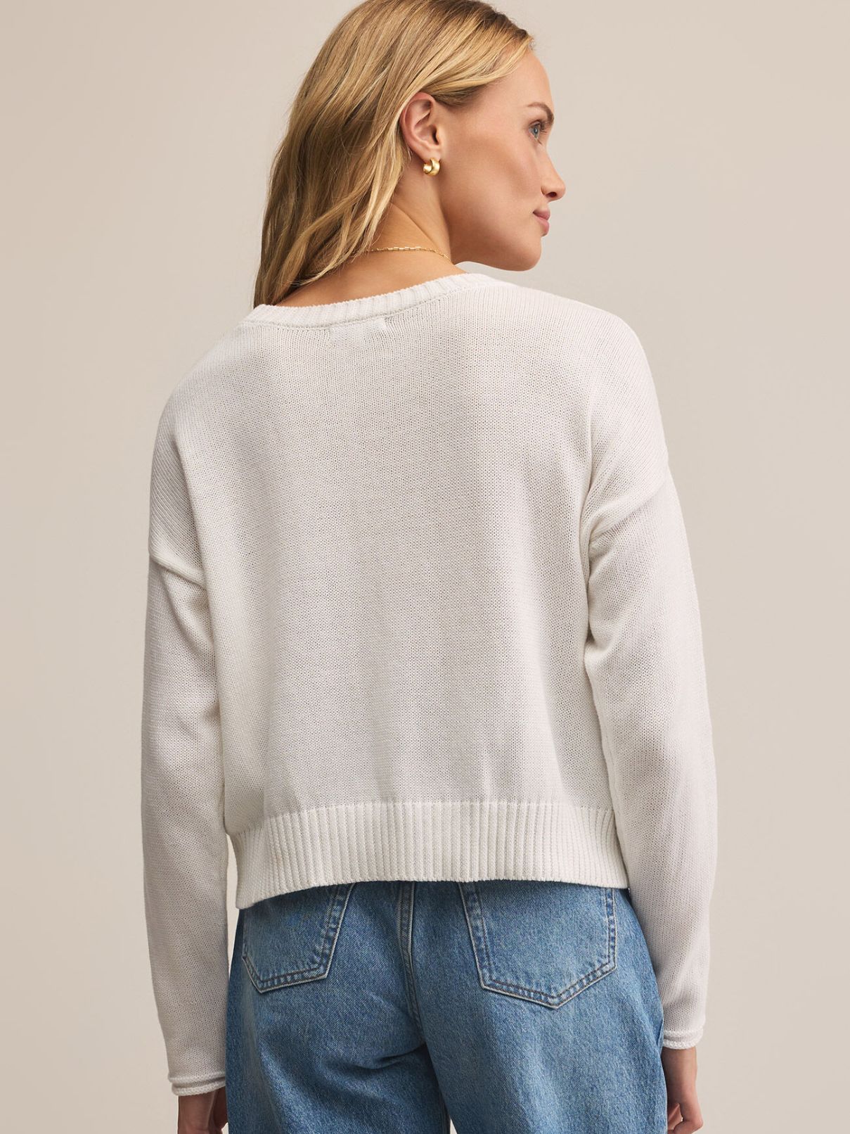 Z Supply Sienna Lucky Star Sweater in White