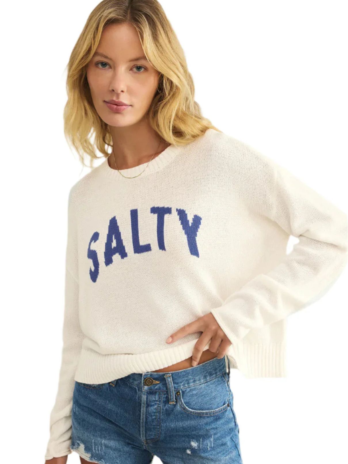 Z Supply Sienna Salty Sweater in Rivierra