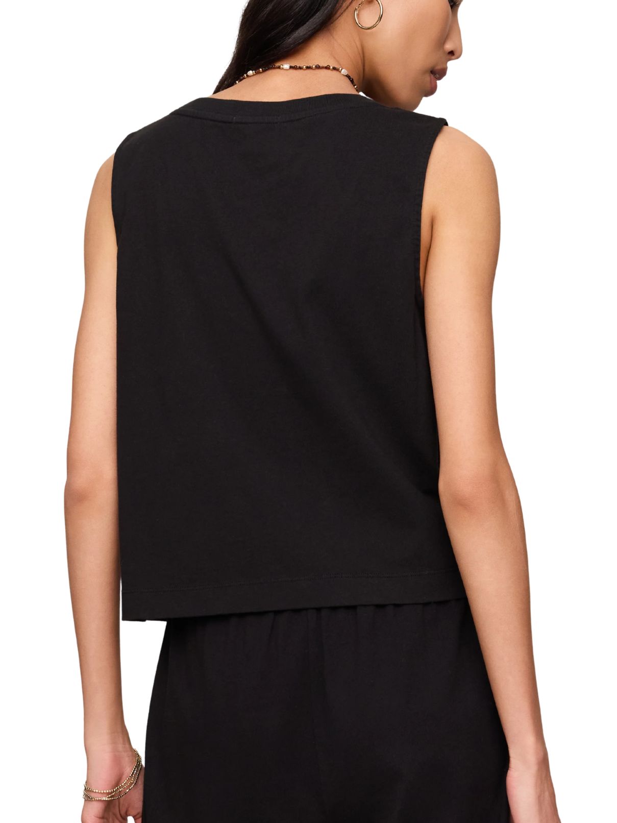 Z Supply Sloane Cotton Jersey Tank in True Black