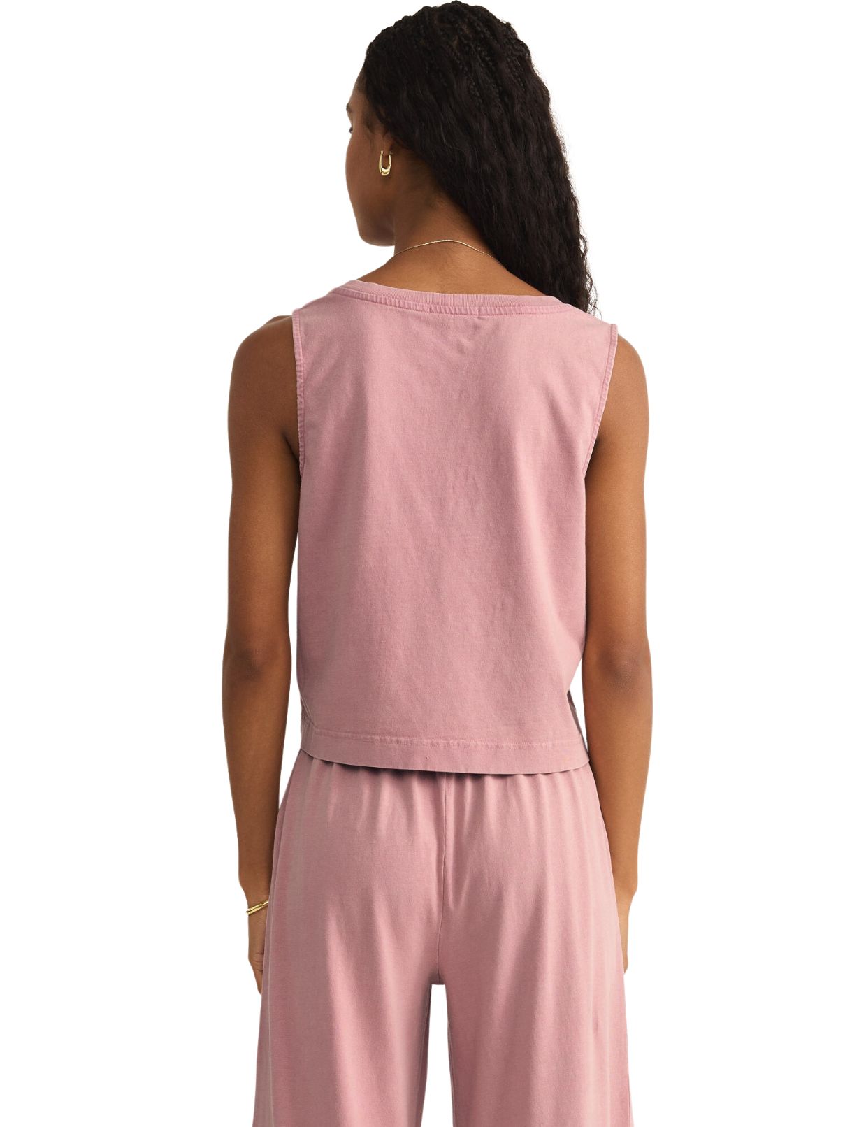 Z Supply Sloane Vneck Top in Pink Smoke