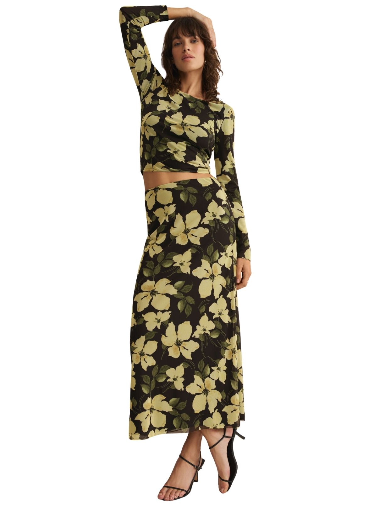 Z Supply Taysha Ren Floral Mesh Top in Sunnyside