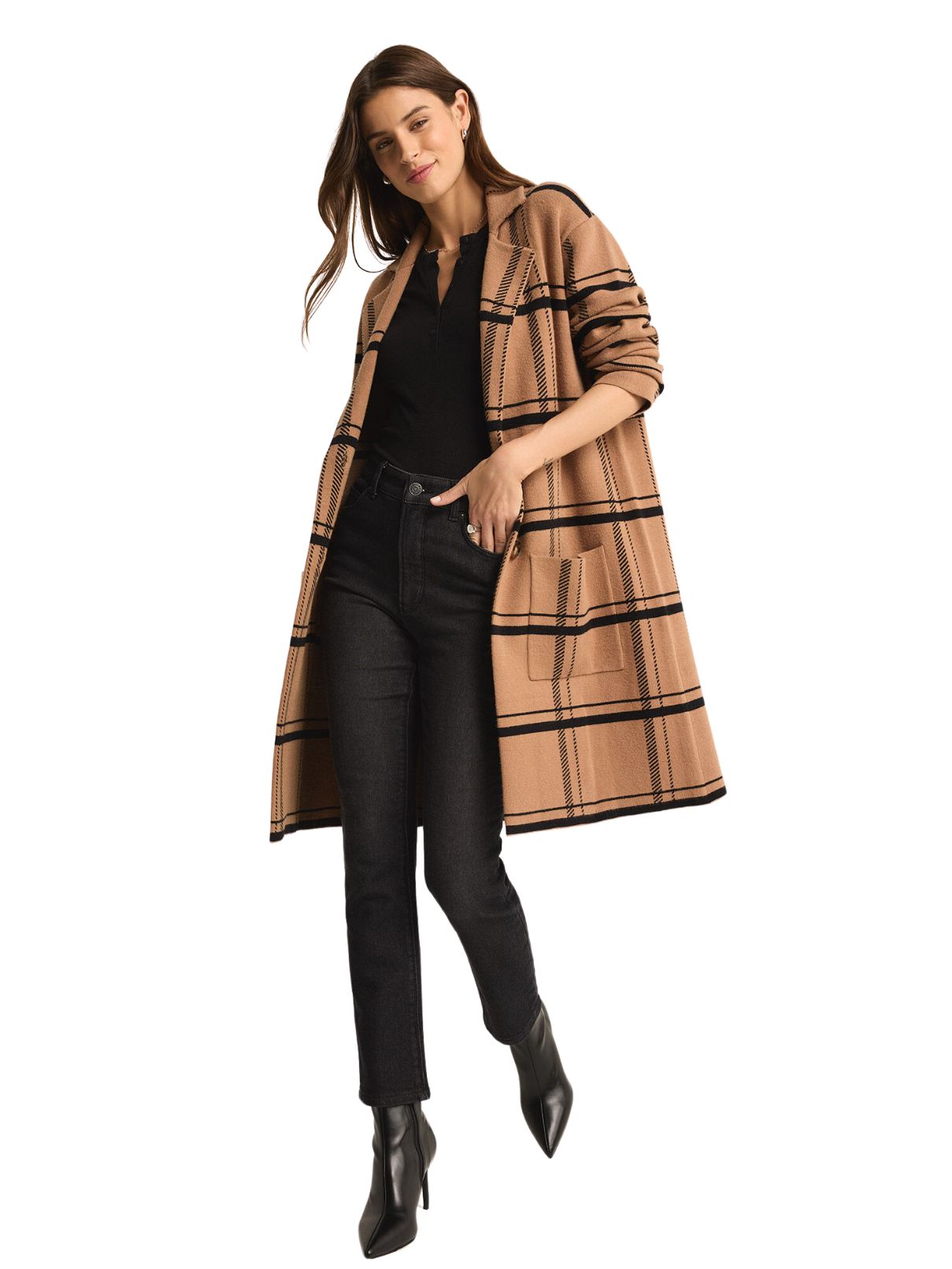 Z Supply Timber Plaid Cardigan in Campfire