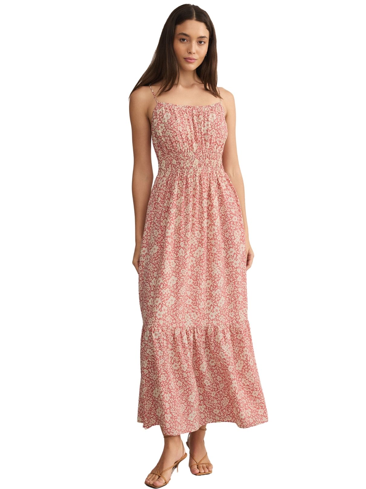 Z Supply Toluca Ynez Floral Dress in Dustry Rose