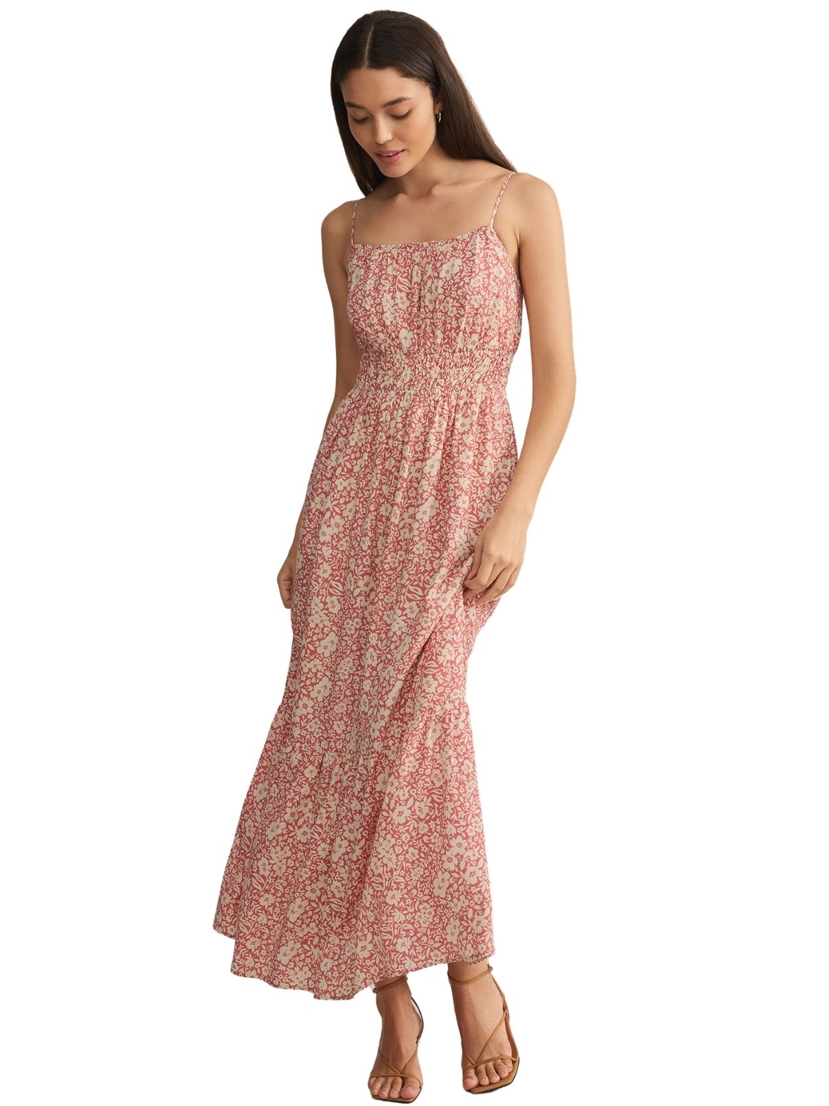 Z Supply Toluca Ynez Floral Dress in Dustry Rose