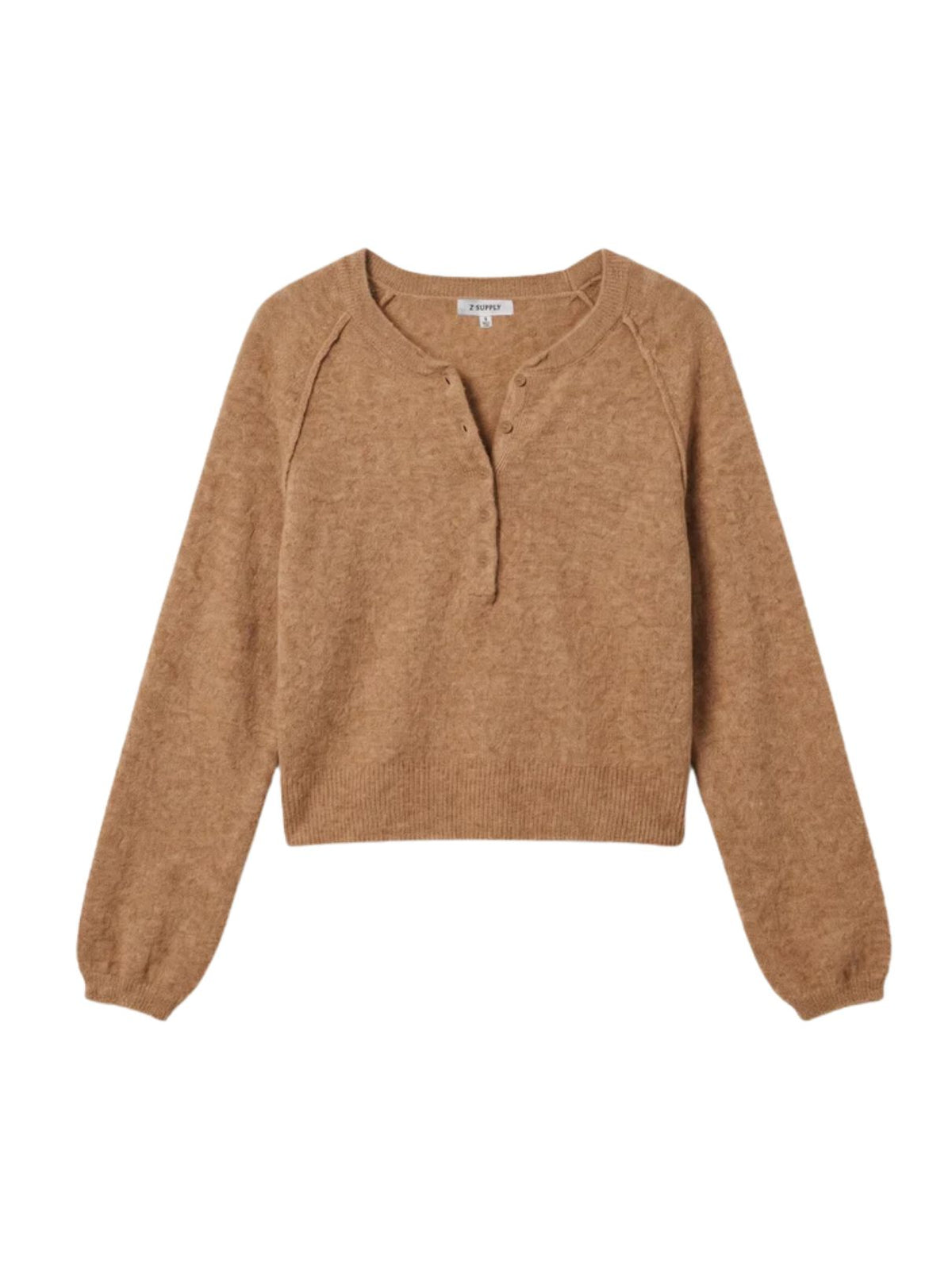 Z Supply Westmont Henley Sweater in Golden Caramel