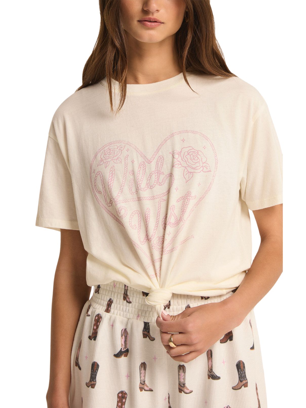 Z Supply Wild West Tee in Bone