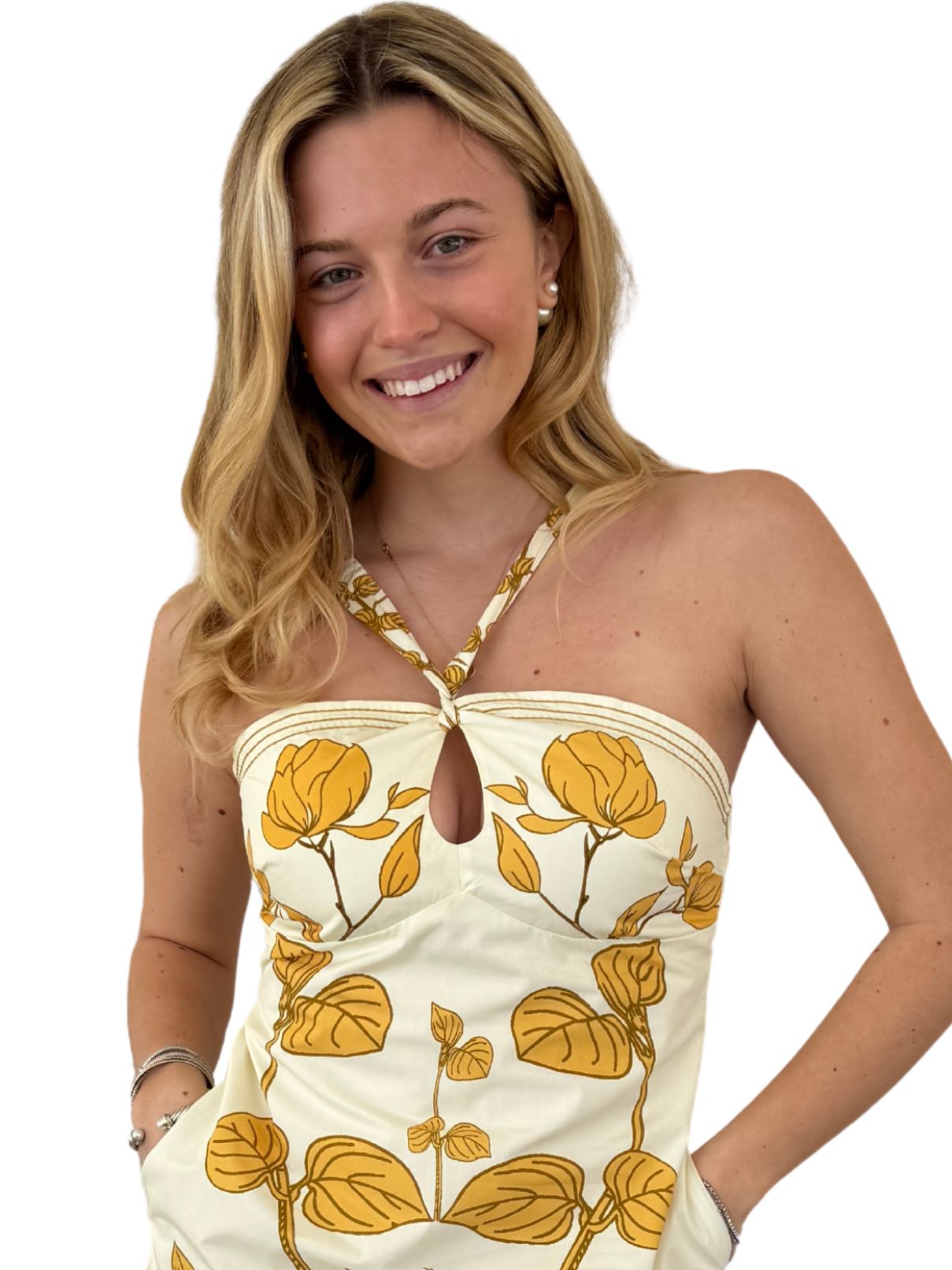 Zoey Halter Neck Maxi in Sunluck