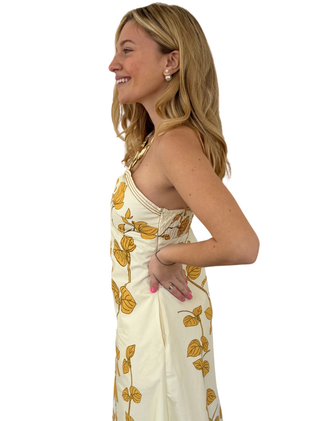 Zoey Halter Neck Maxi in Sunluck