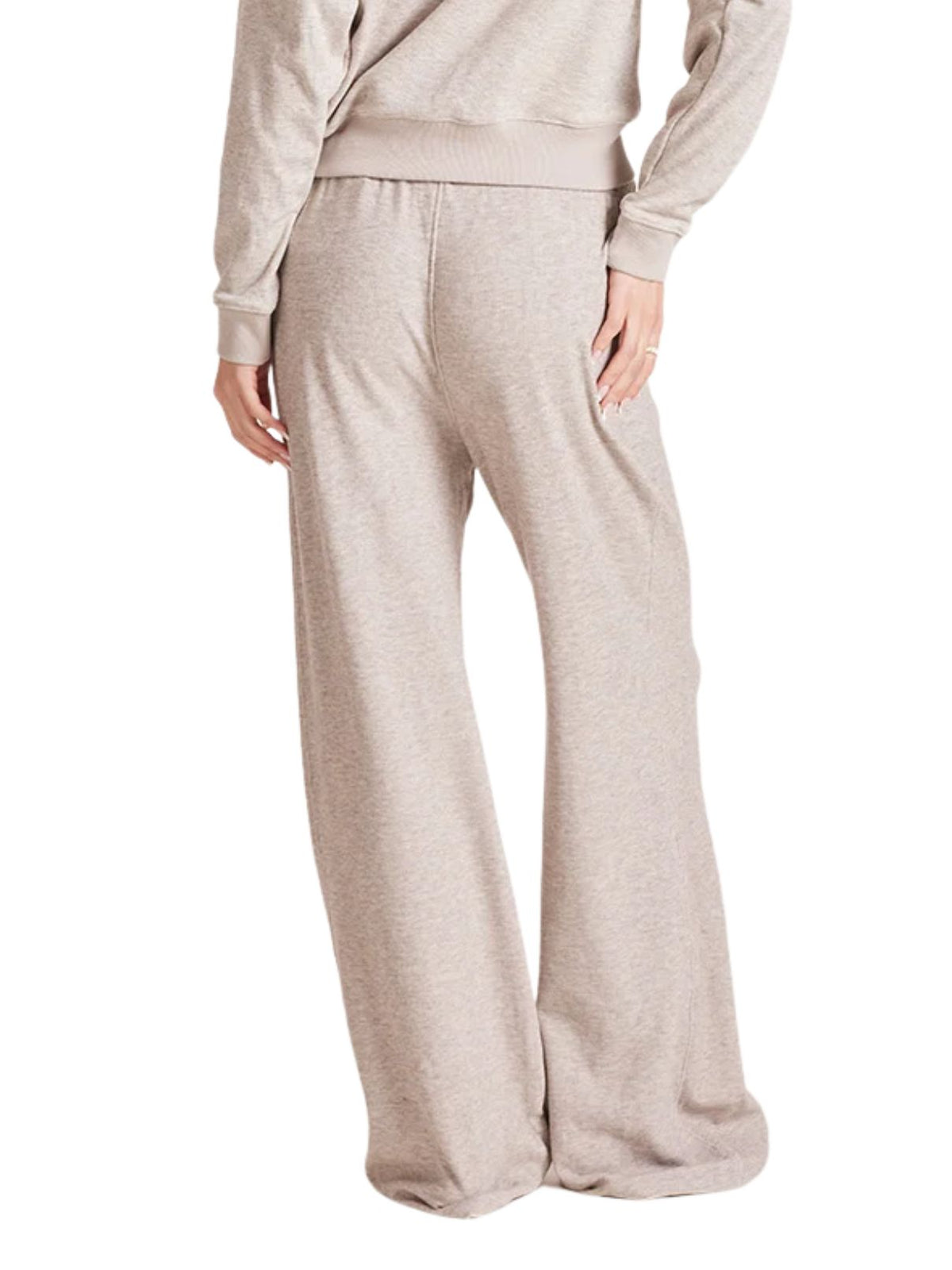 bobi LA Wide Leg Lounger Pants in Light Taupe
