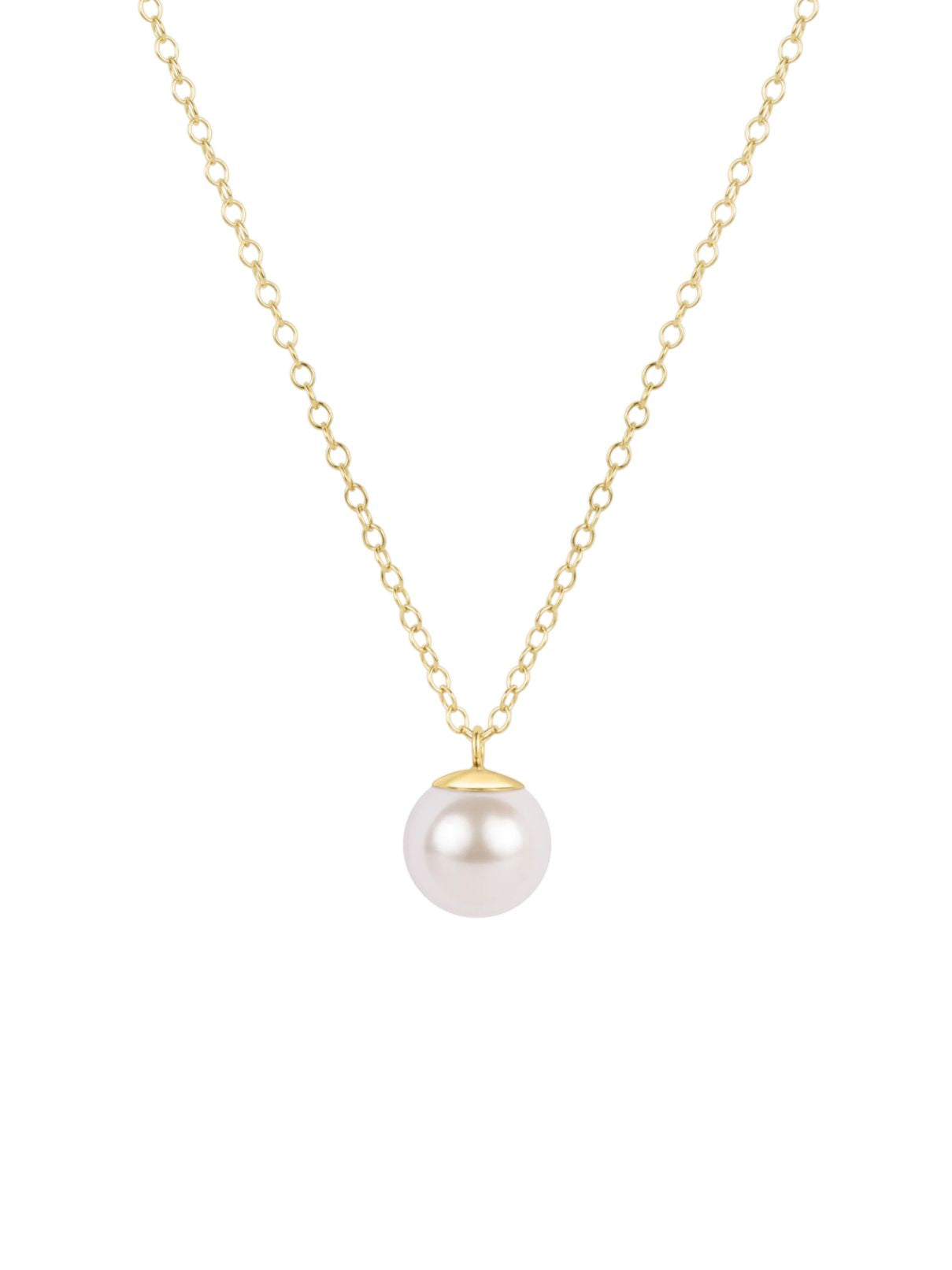 enewton Classic Pearl 10mm Charm Necklace – 16" Gold