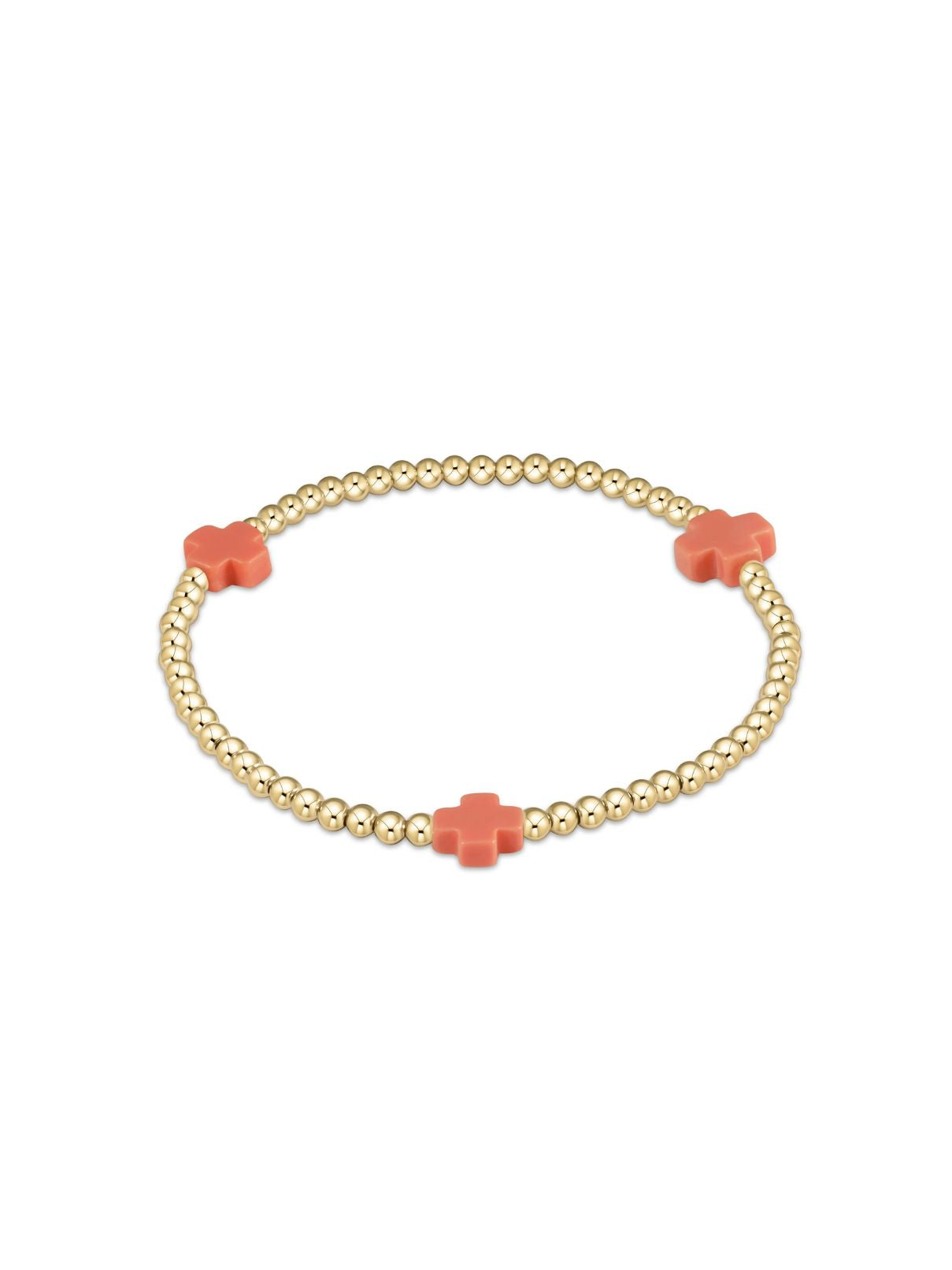 enewton Signature Cross 3mm Gold Bracelet – Coral