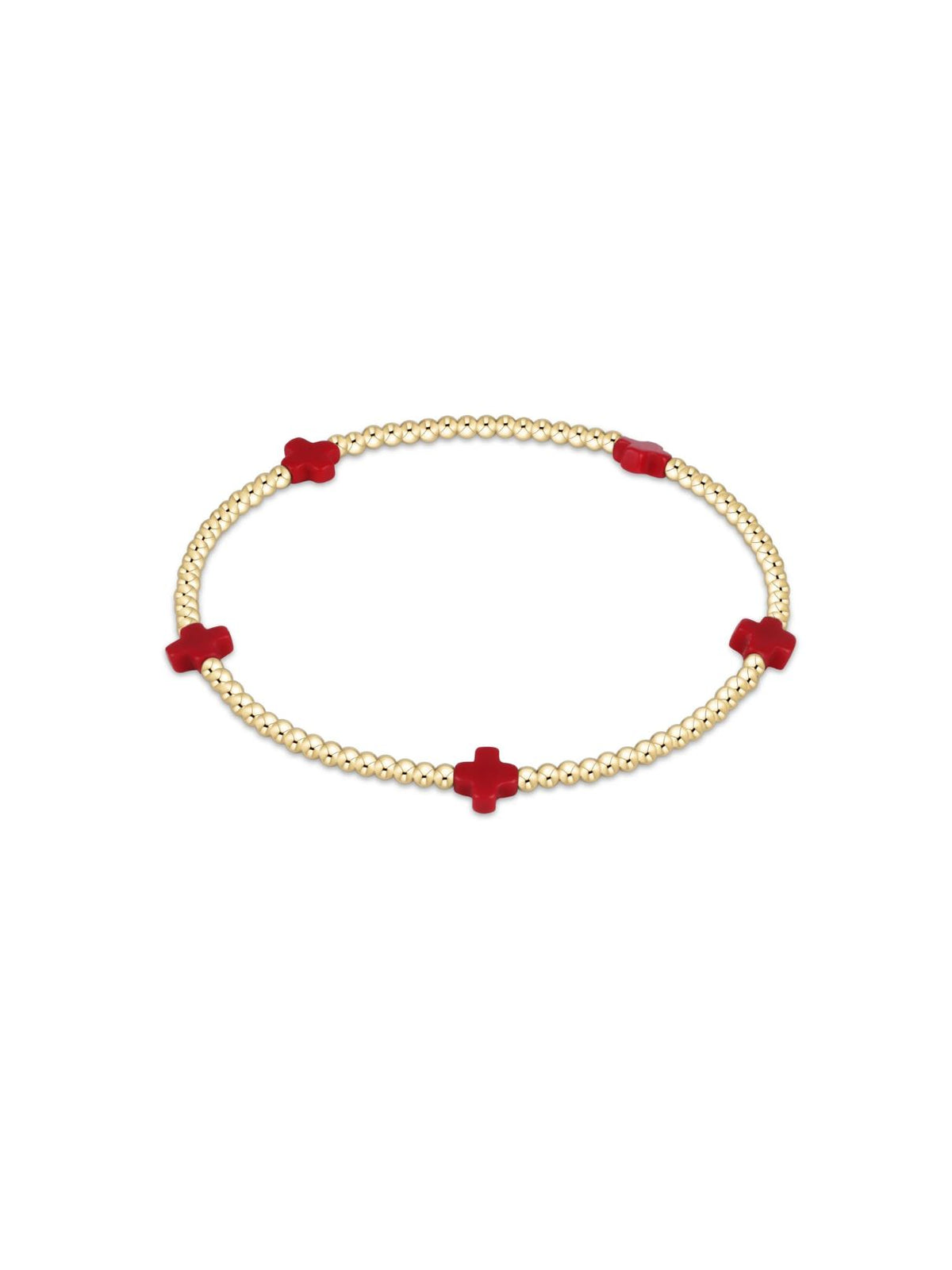 enewton Signature Small Cross 2MM Bracelet in Red