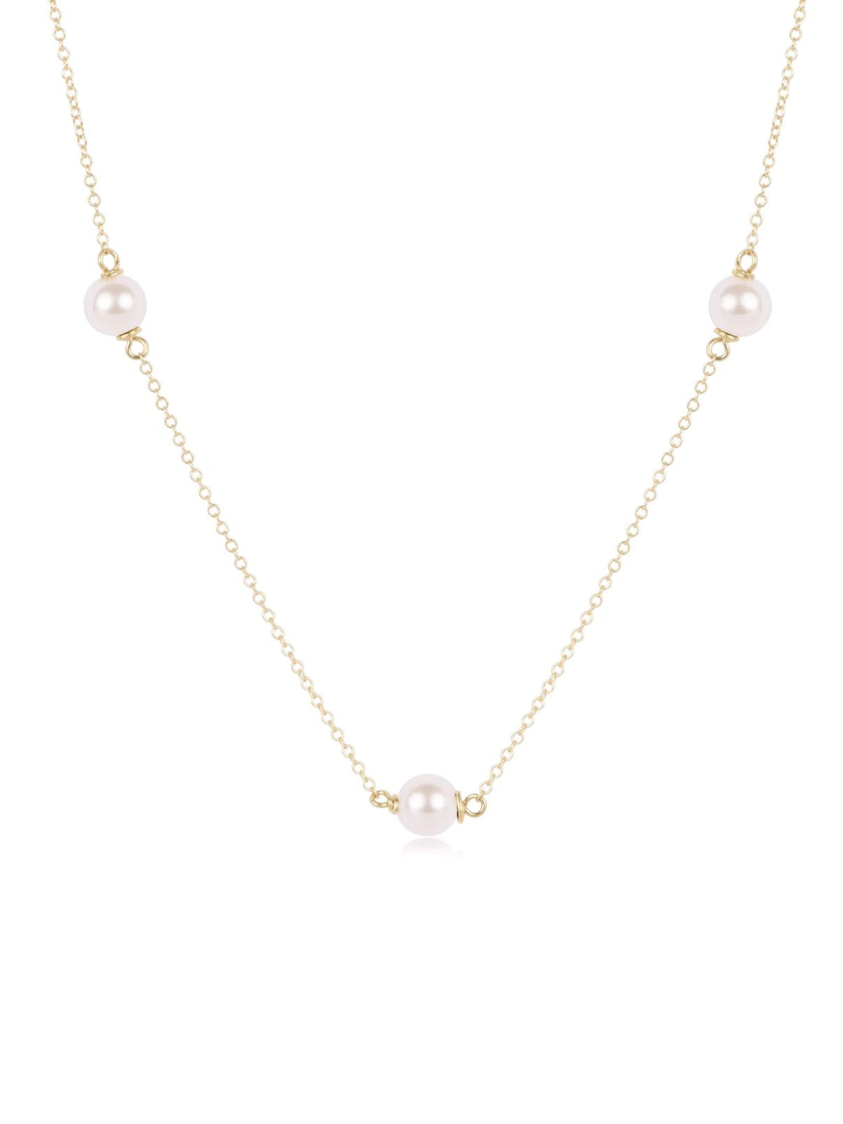 enewton Simplicity Chain Gold 6mm Pearl Choker Necklace