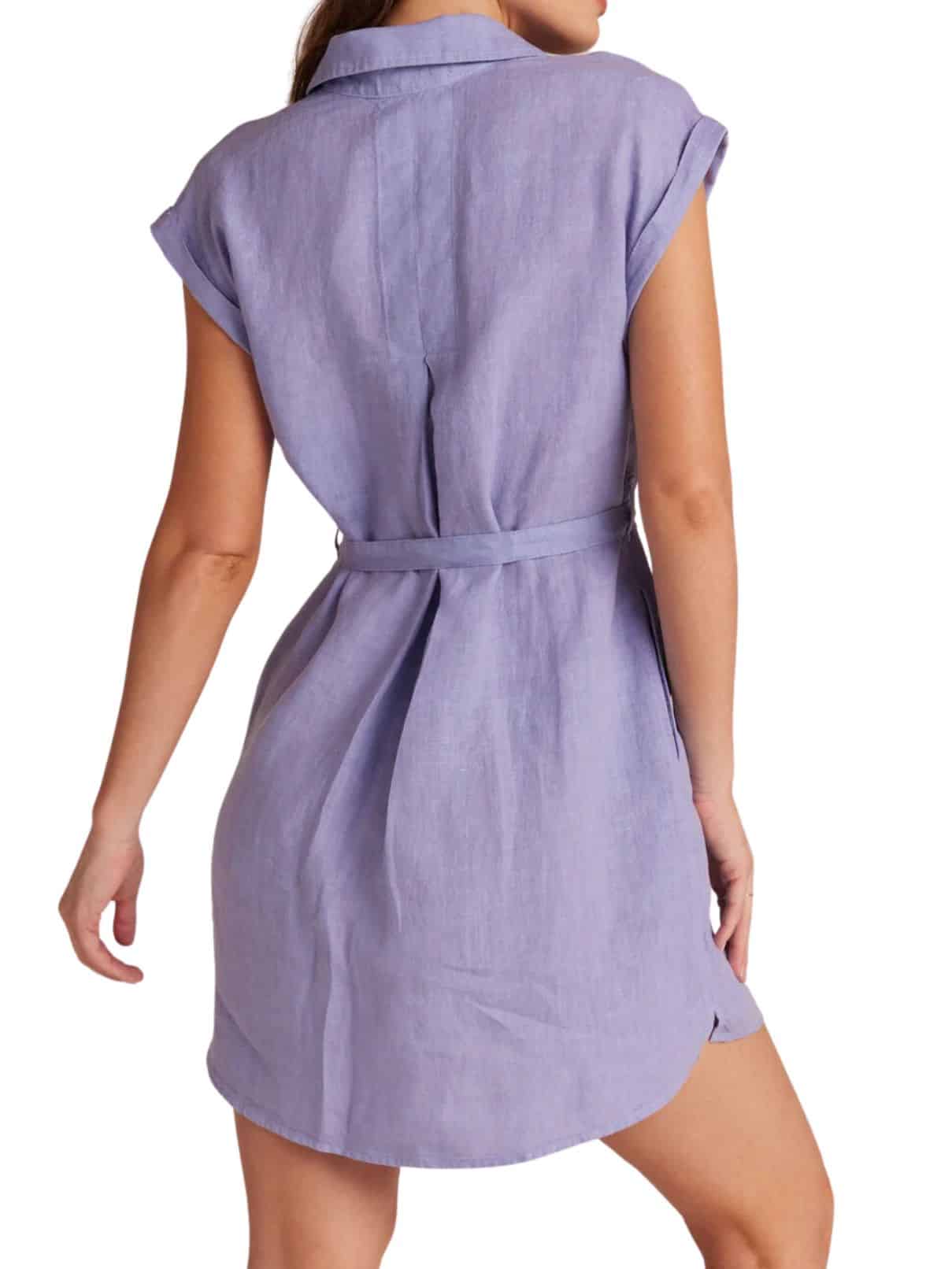 Bella Dahl Belted Tunic Dress In Purple Iris Cotton Island Women S