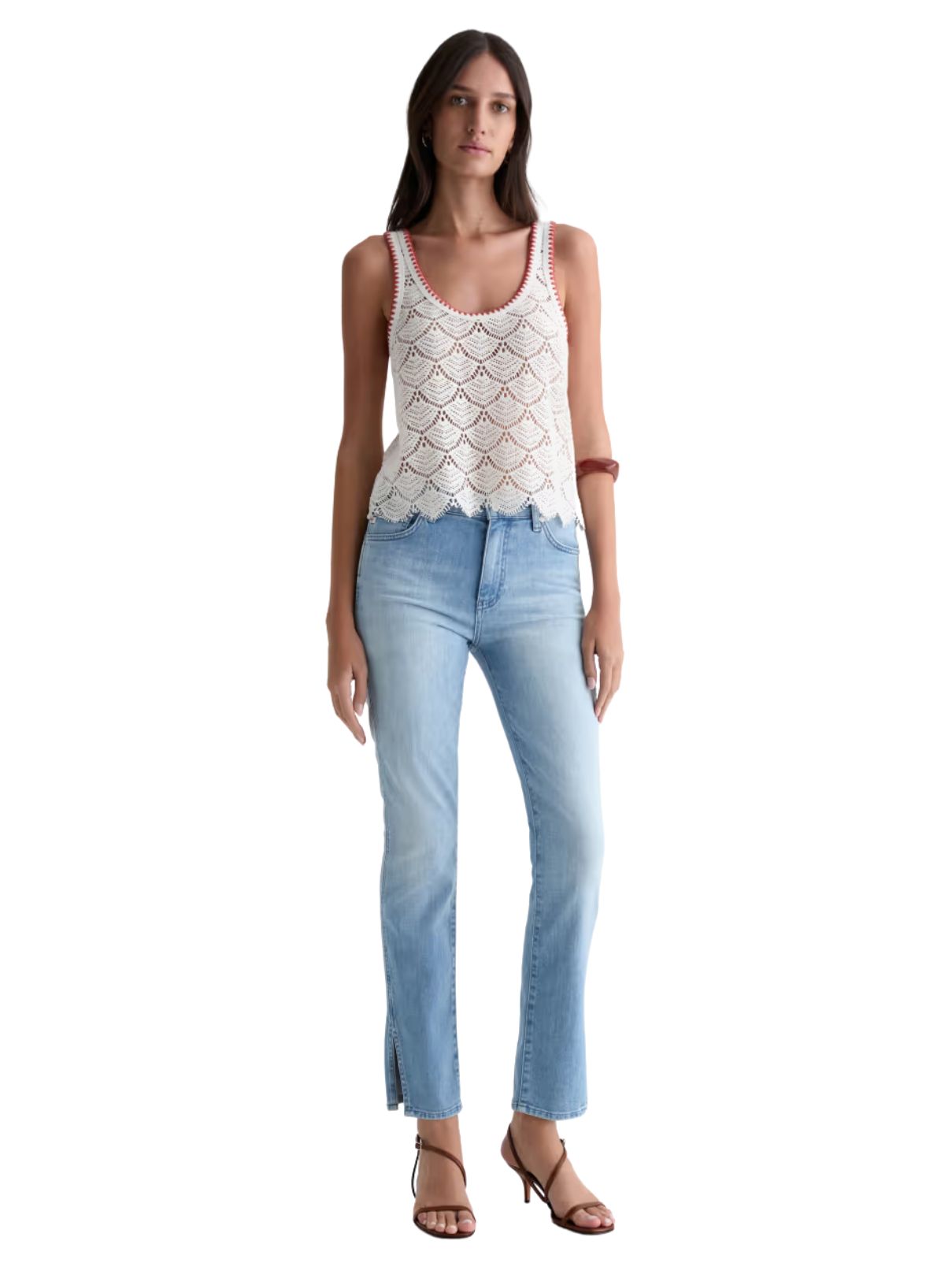 AG Denim Mari Mid-Rise Straight Jean