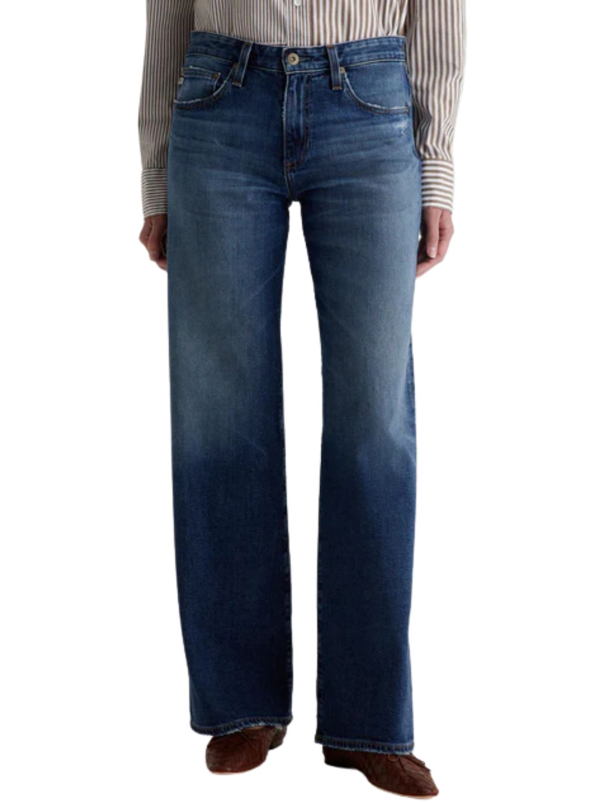 AG Jeans Adria Wide Leg Jean in 10 Yrs Exposure