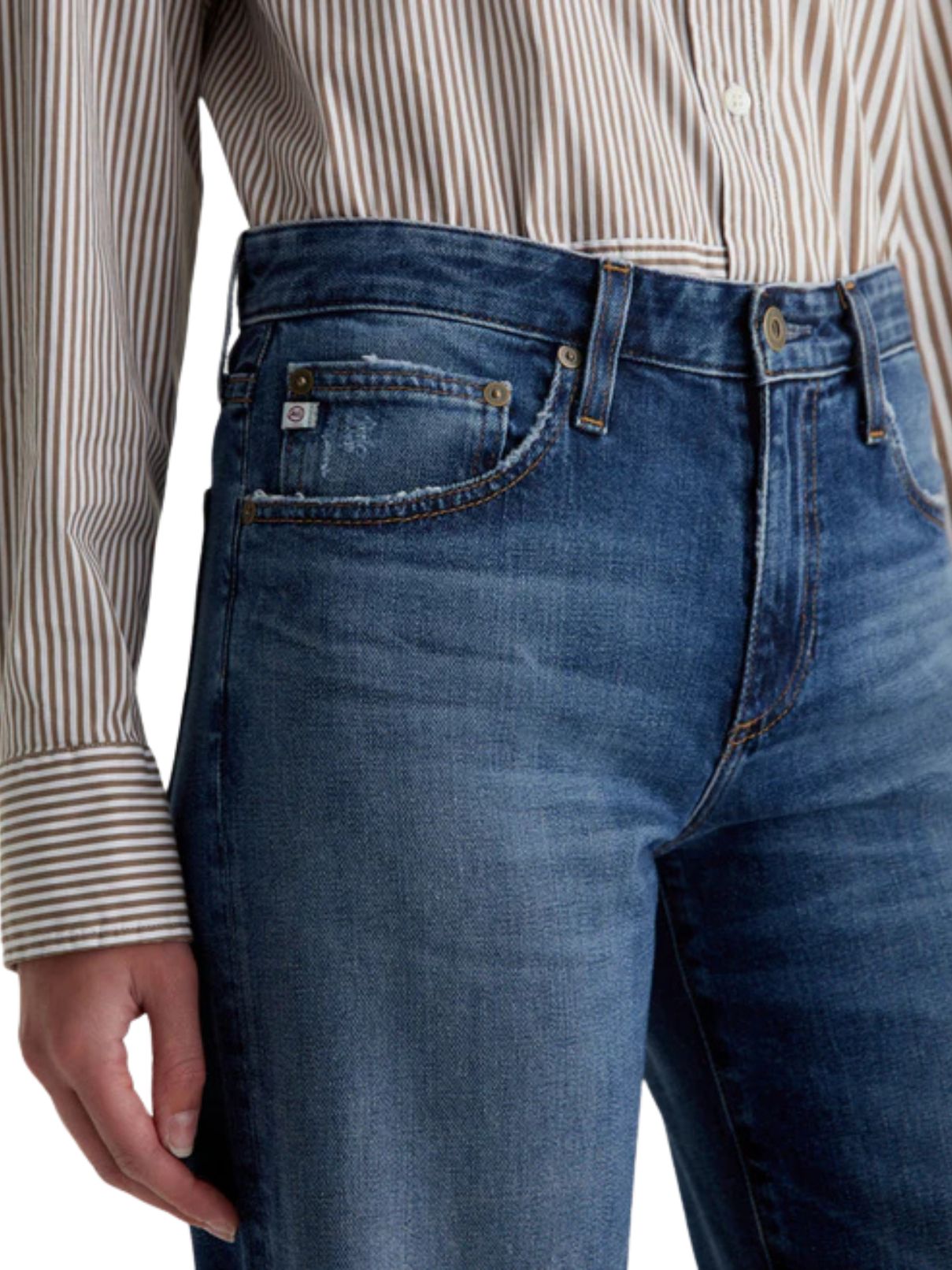 AG Jeans Adria Wide Leg Jean in 10 Yrs Exposure