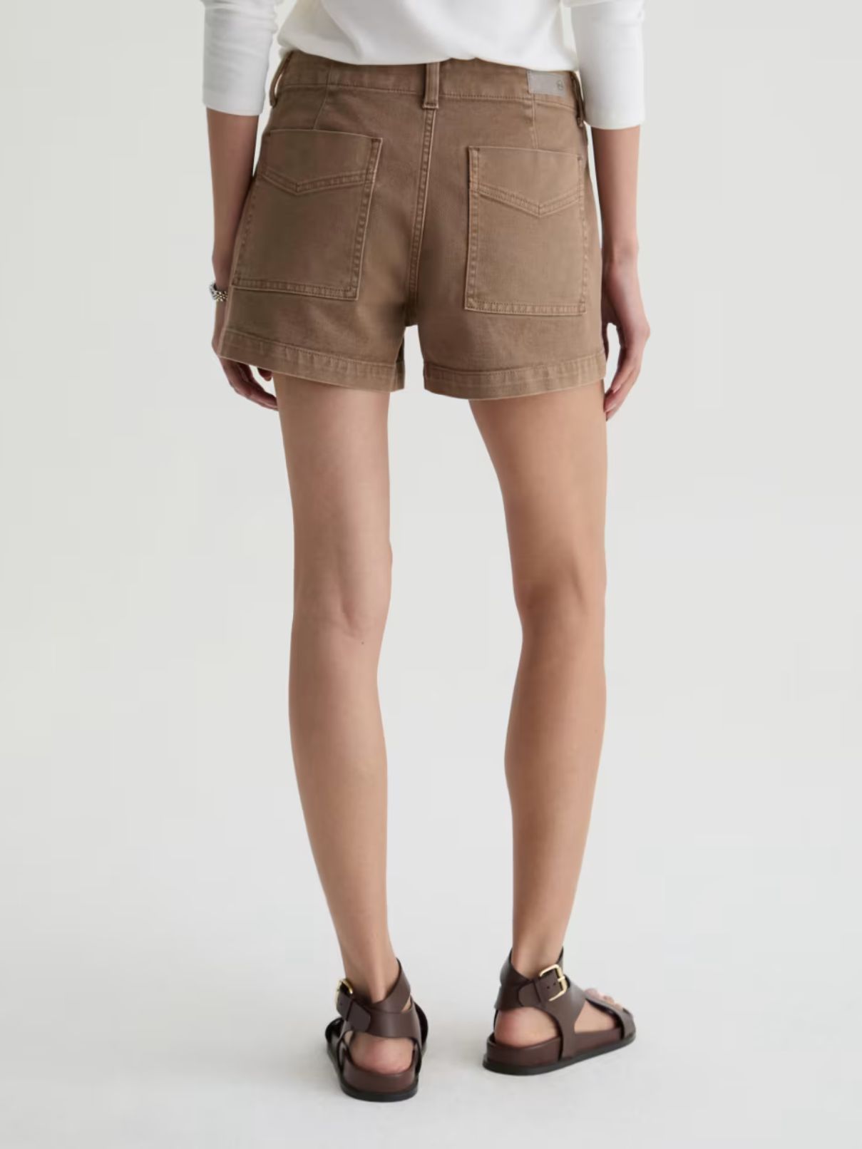 AG Jeans Analeigh Short in Sulfur Light Taupe