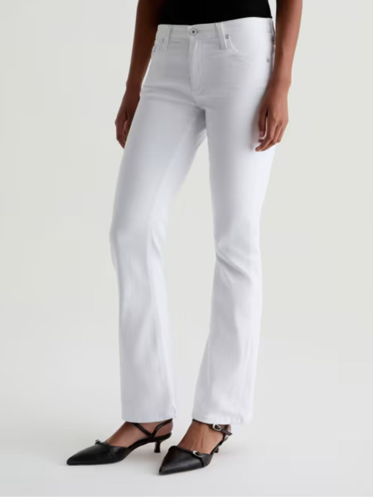 AG Jeans Angel Low Rise Boot Jean in Gallery White