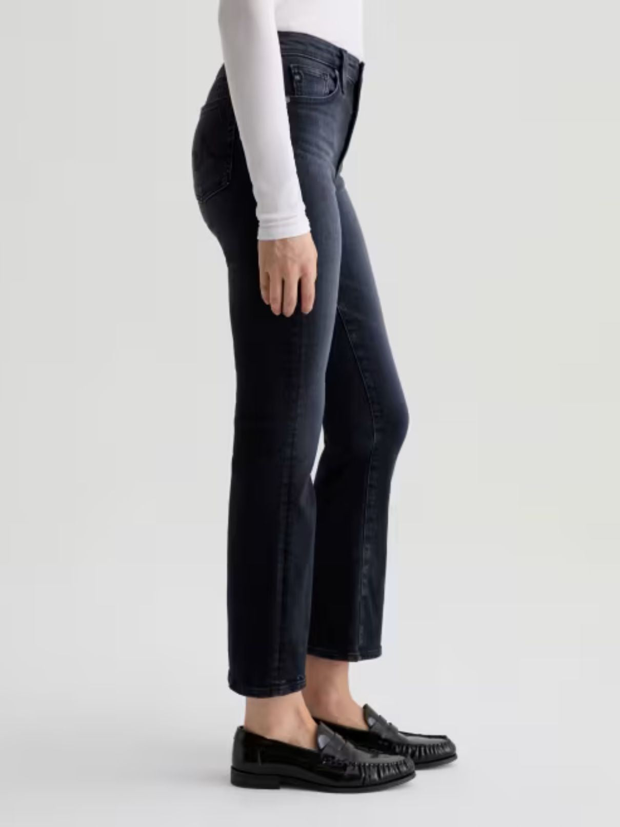 AG Jeans Farrah Boot Crop Mid Rise Jean in Glitch