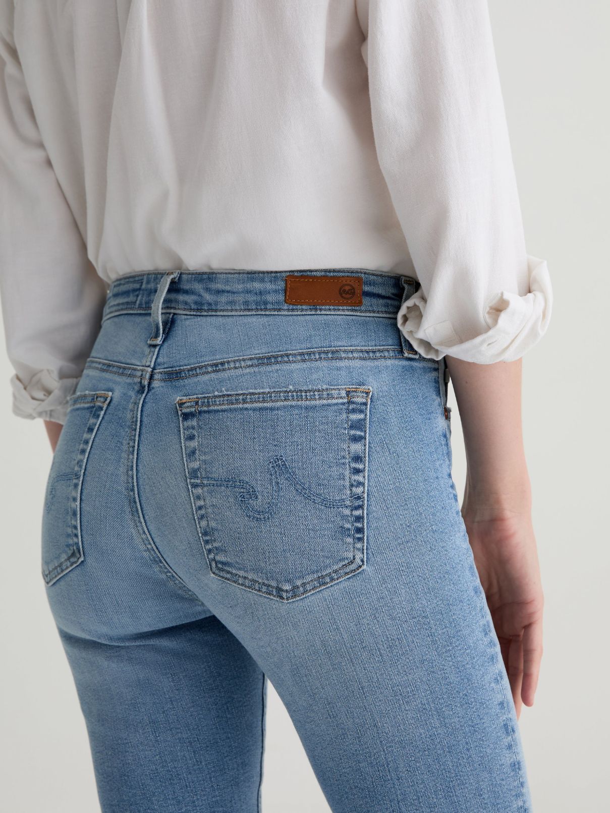 AG Jeans Farrah Boot Crop in Marina Blue