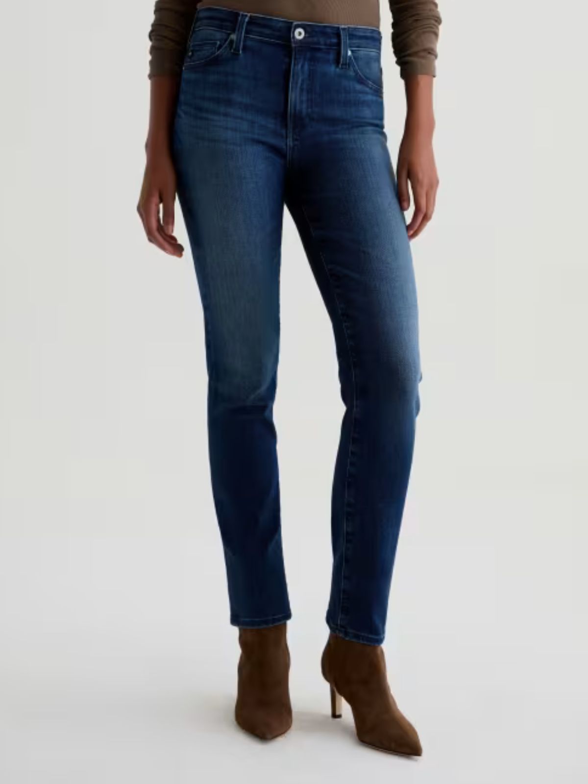 AG Jeans Mari Mid Rise Slim Straight in Epilogue