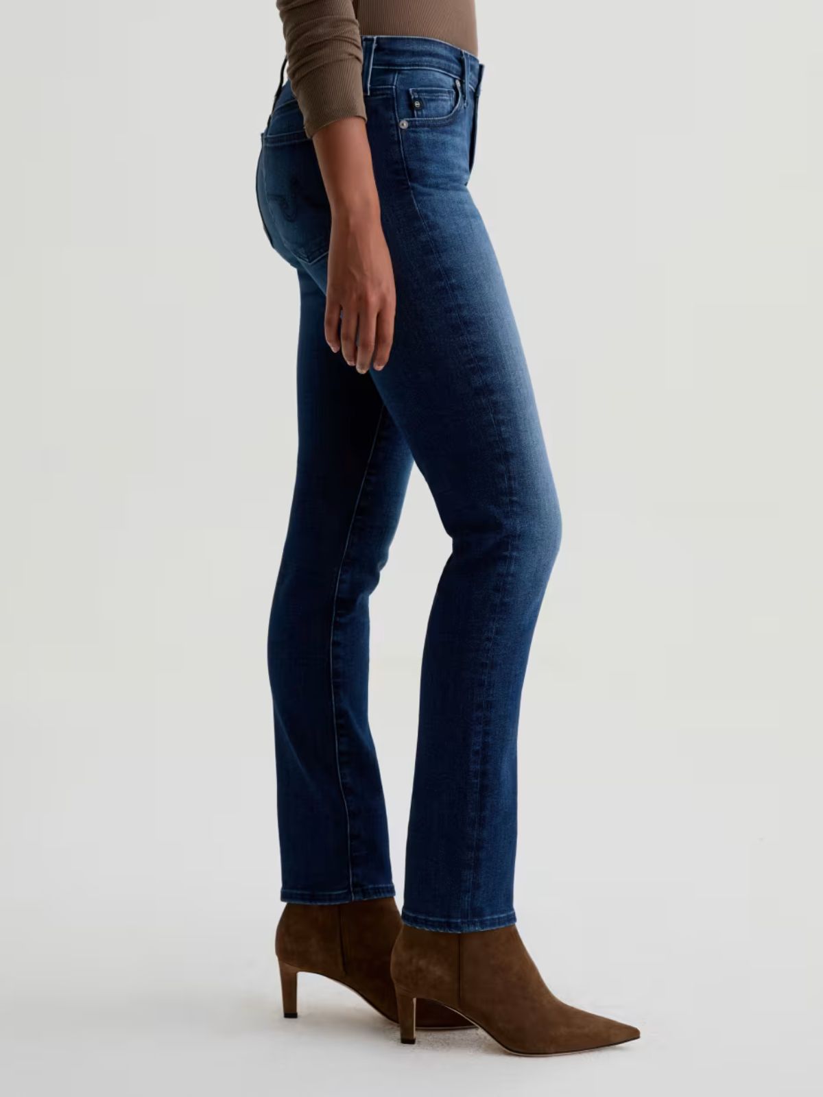 AG Jeans Mari Mid Rise Slim Straight in Epilogue