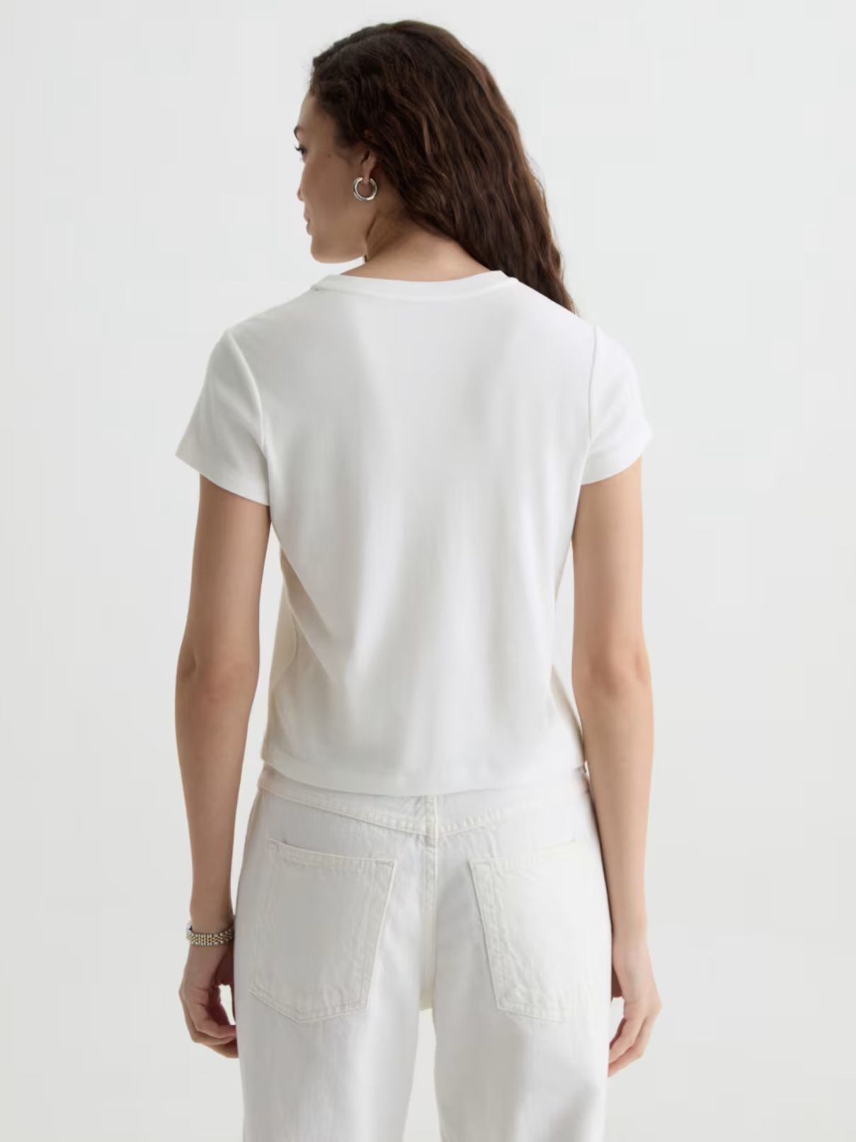 AG Jeans Sadie Crew in Powder