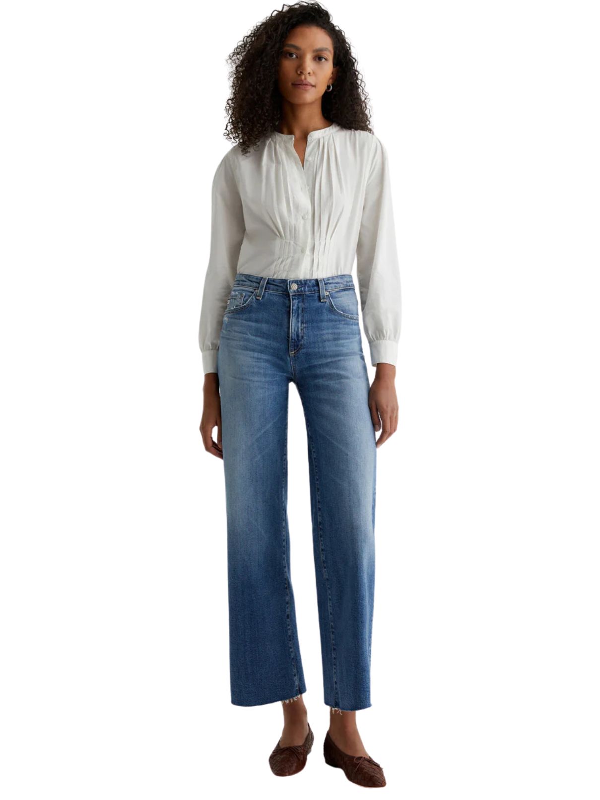 AG Jeans Saige Wide Leg Crop in 16 Yrs Postcard